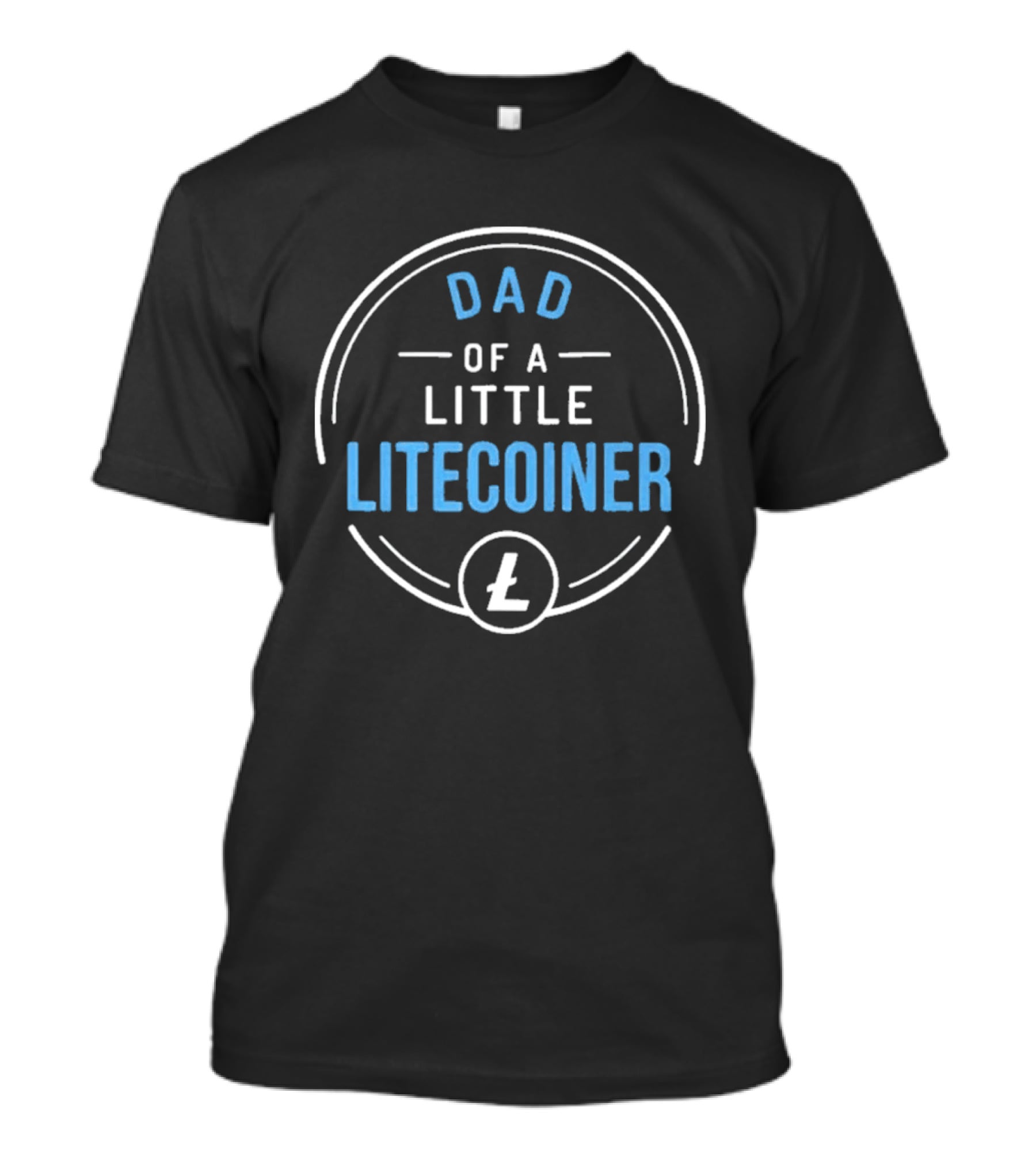 Dad Of A Little Litecoiner Litecoin L Icon Circle T-Shirt
