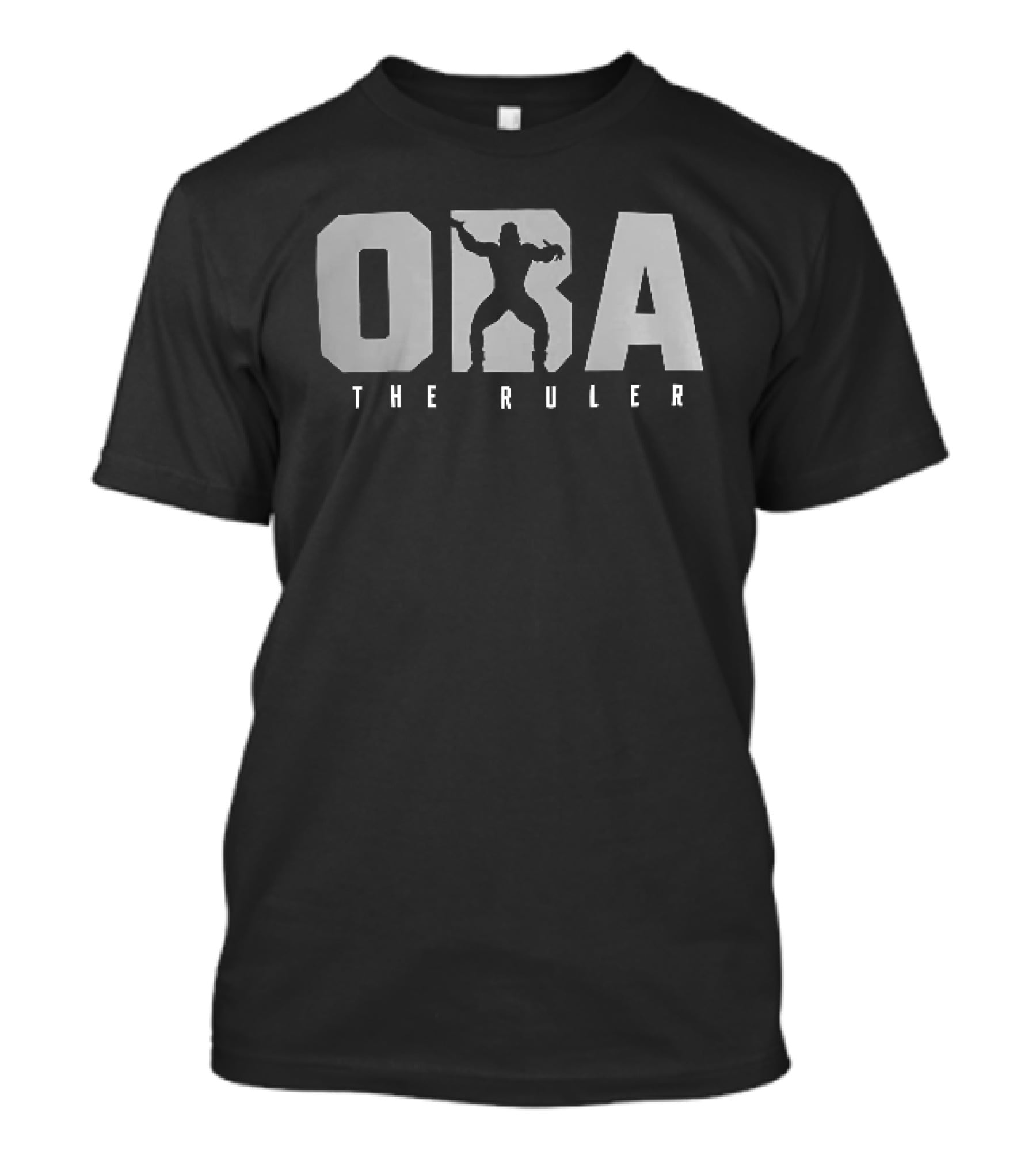Oba The Ruler Pro Wrestler Silhouette The Oka Block T-Shirt