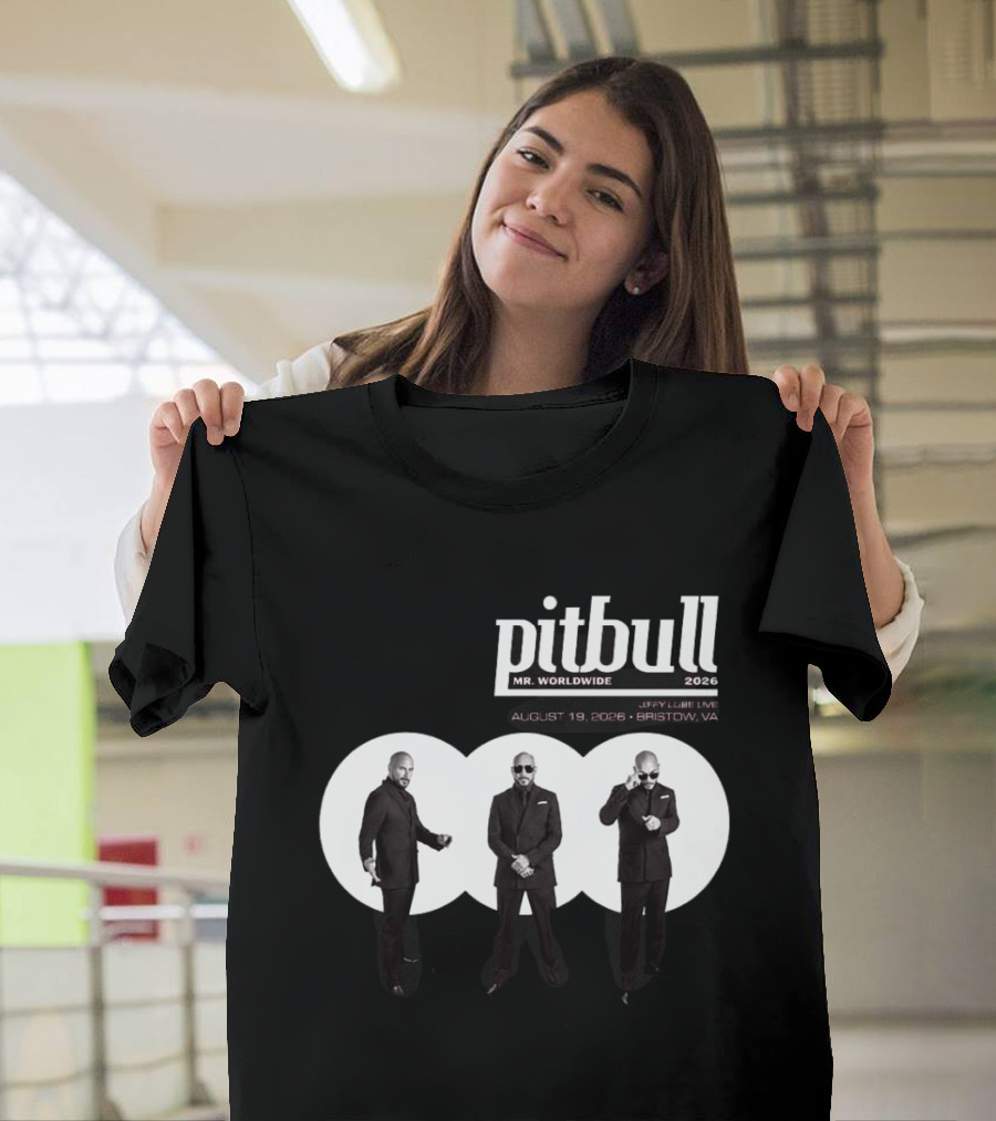 Pitbull Mr Worldwide 2026 Jiffy Lube Live Bristow VA August 19 Concert Event T-Shirt
