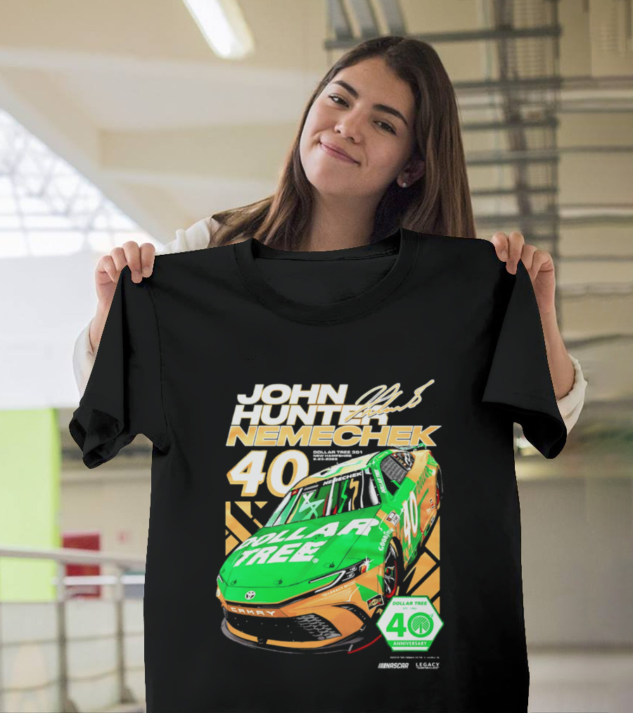 John Hunter Nemechek Dollar Tree 40 Anniversary Camry NASCAR Racing T-Shirt