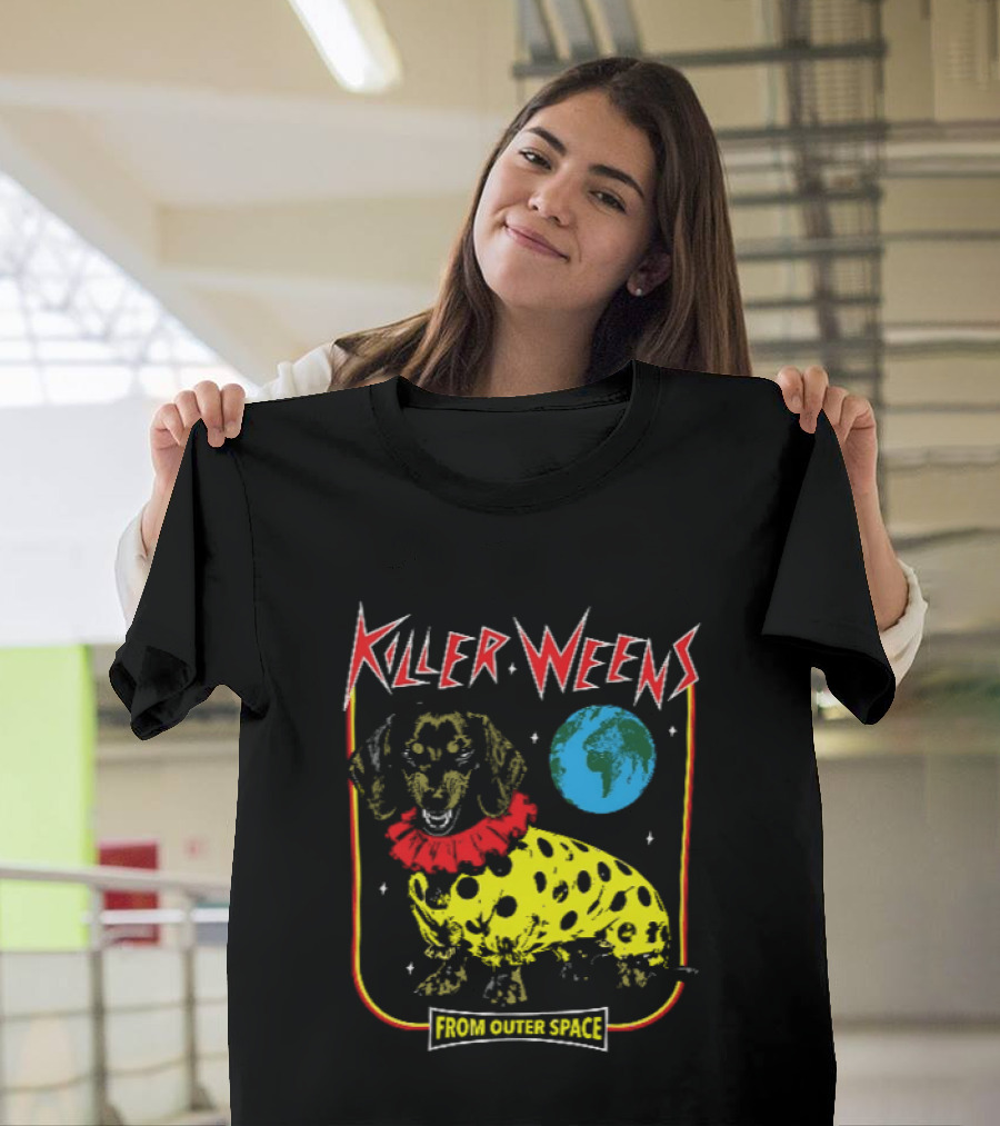 Killer Weens Dachshund Clown From Outer Space Earth T-Shirt