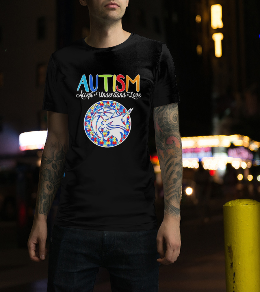Minnesota Lynx Autism Accept Understand Love 2026 T-Shirt