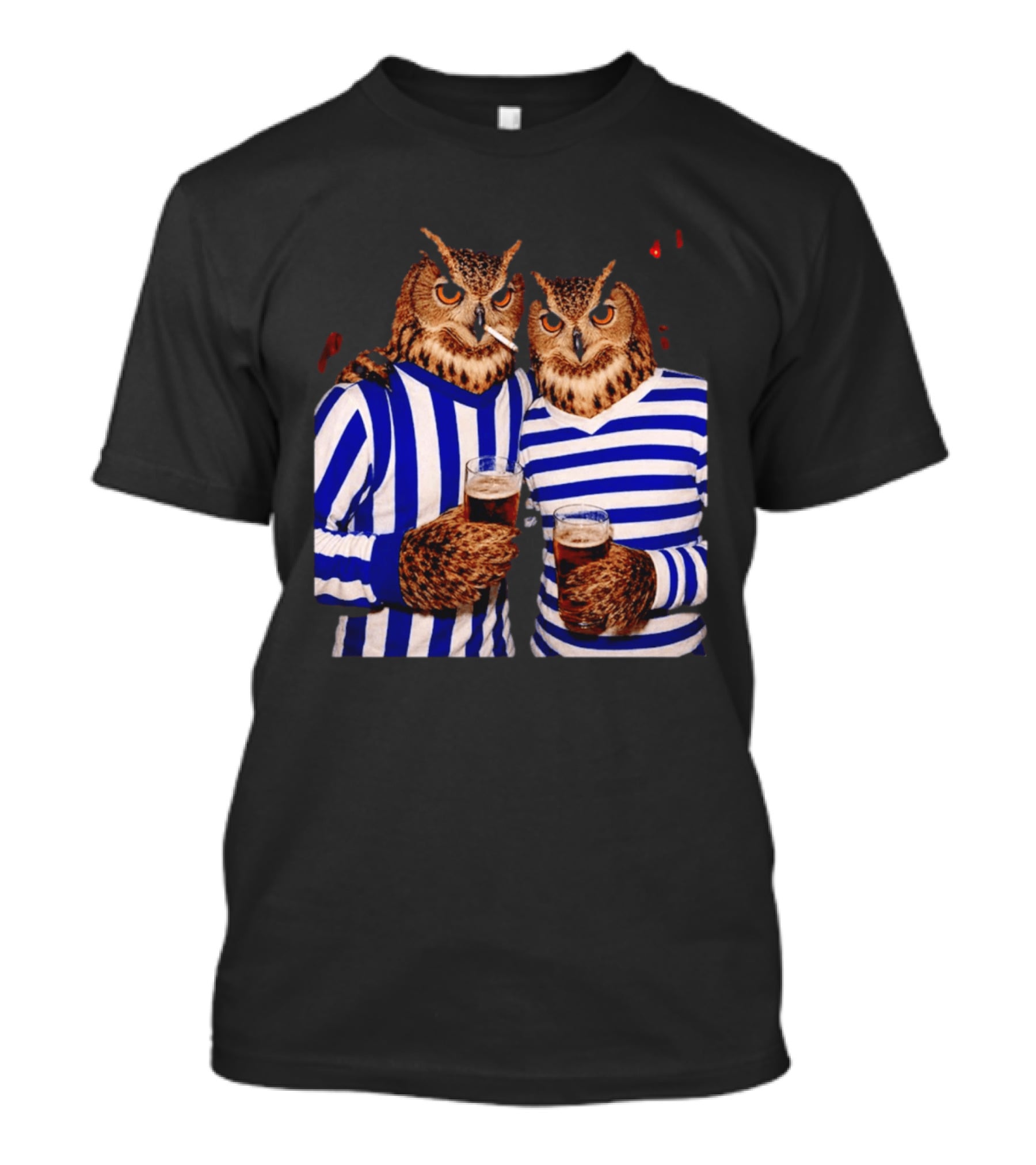 The Owls Night Out Classic Football Smoking Beer Party T-Shirt