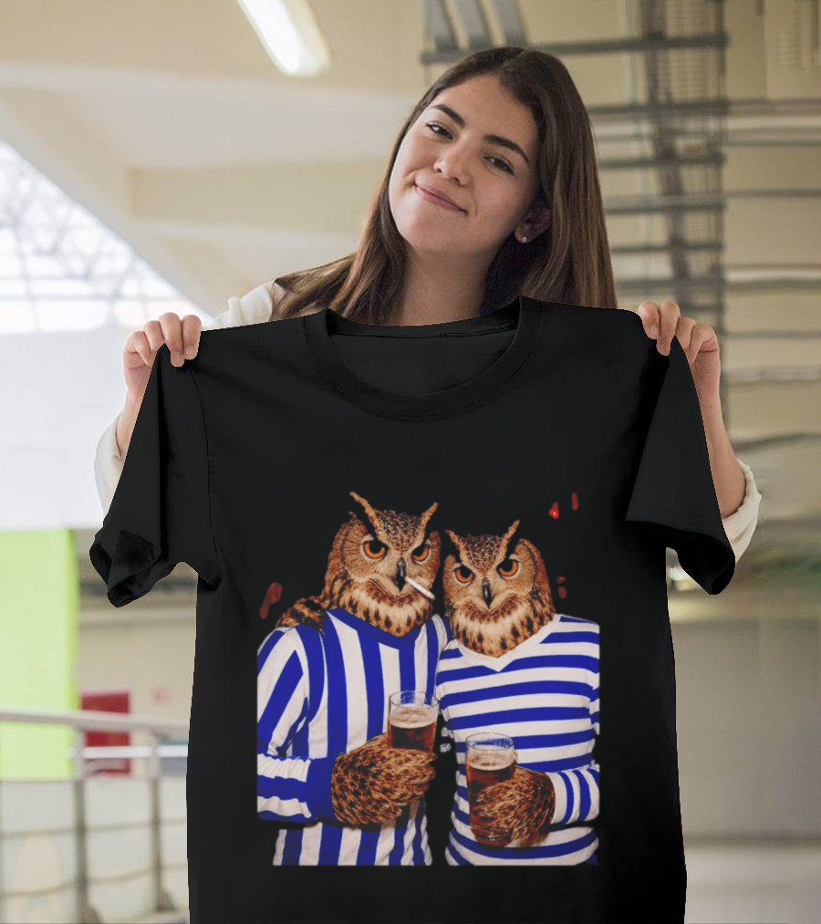 The Owls Night Out Classic Football Smoking Beer Party T-Shirt