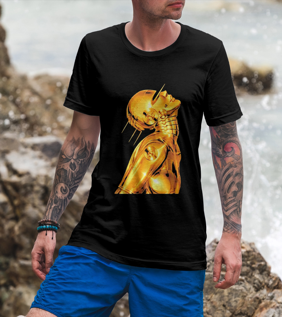 The Weeknd Echoes Of Silence Golden Futuristic Robot T-Shirt