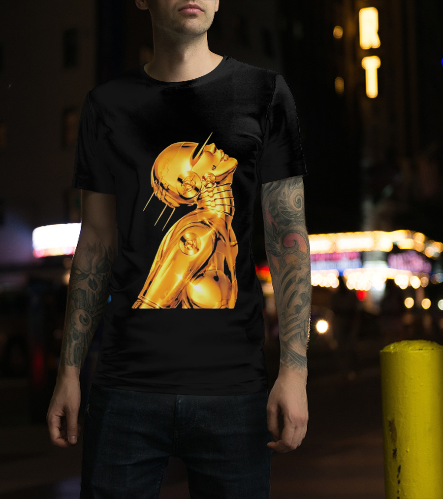 The Weeknd Echoes Of Silence Golden Futuristic Robot T-Shirt