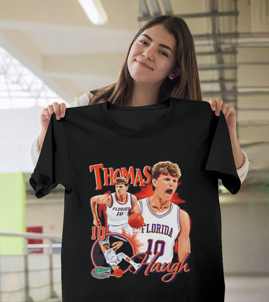 Thomas Haugh Florida Gators Basketball 10 NCAA Player T-Shirt