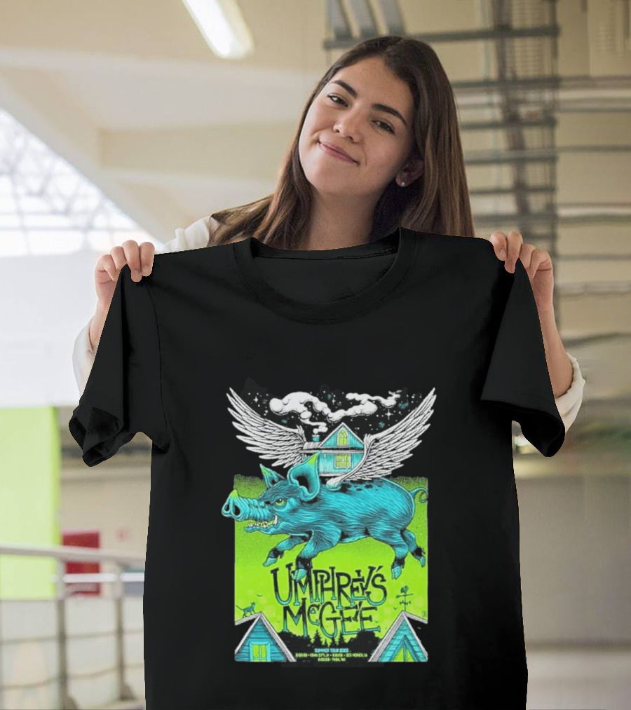 Umphrey's McGee Winged Pig Summer Tour 2026 Iowa City Des Moines Yuba T-Shirt
