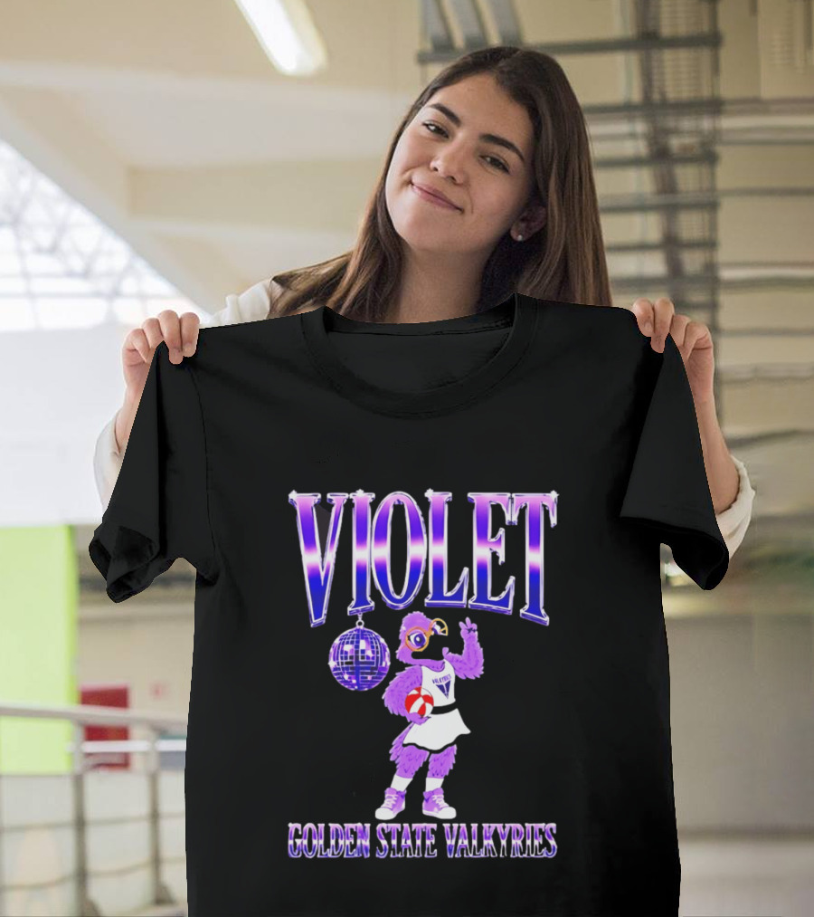 Violet Disco Golden State Valkyries Volleyball T-Shirt