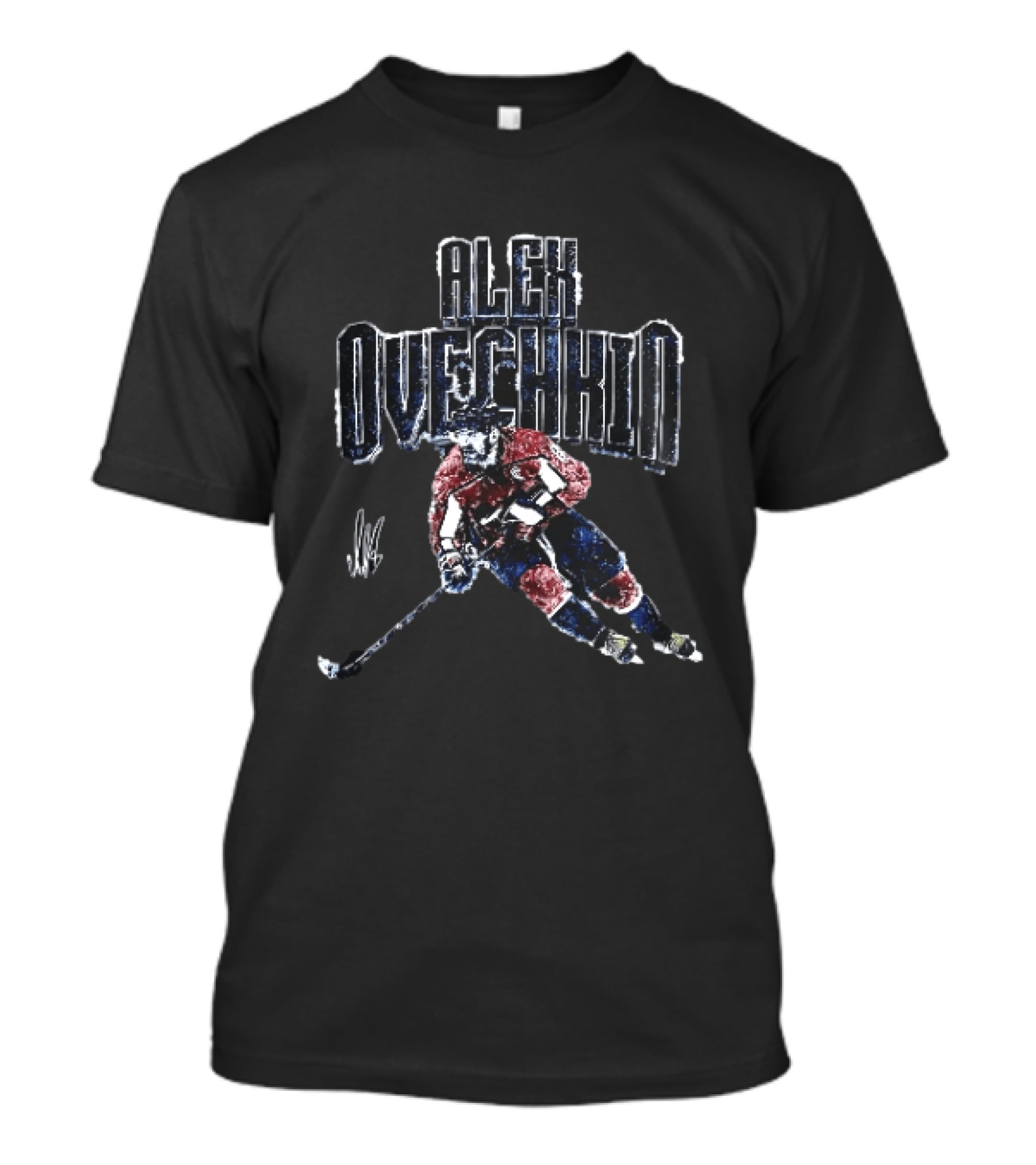 Washington Capitals NHL Alex Ovechkin Ice Hockey Player Skating Stick T-Shirt