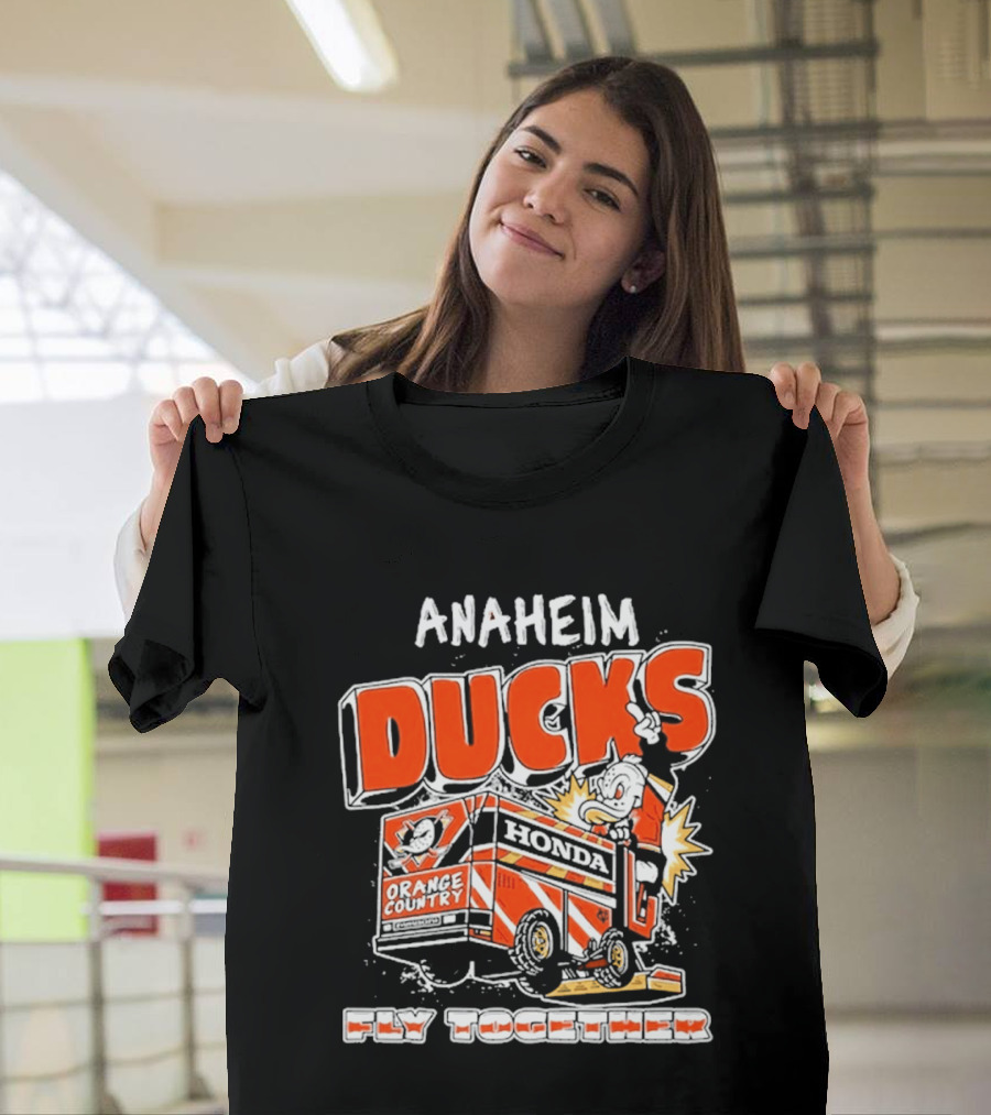 Anaheim Ducks Orange County Honda Fly Together T-Shirt