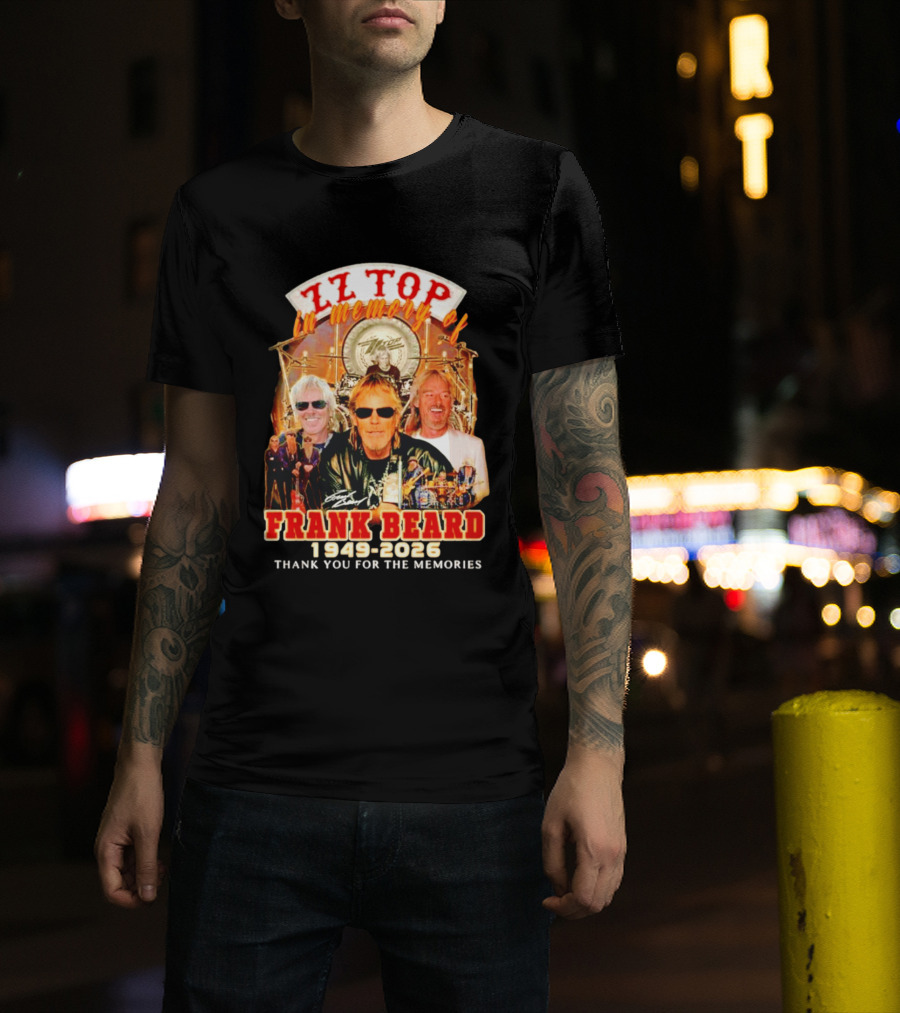 ZZ Top Frank Beard 1949 2026 In Memory Thank You For The Memories T-Shirt