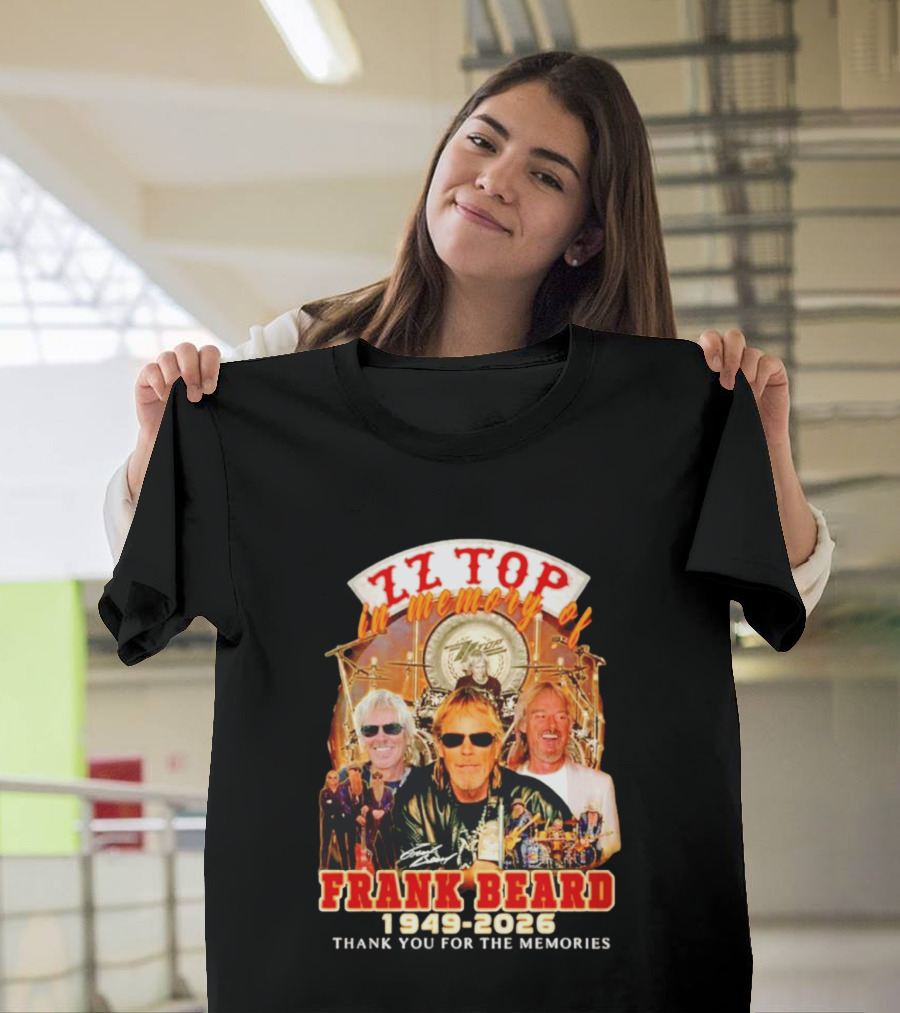 ZZ Top Frank Beard 1949 2026 In Memory Thank You For The Memories T-Shirt