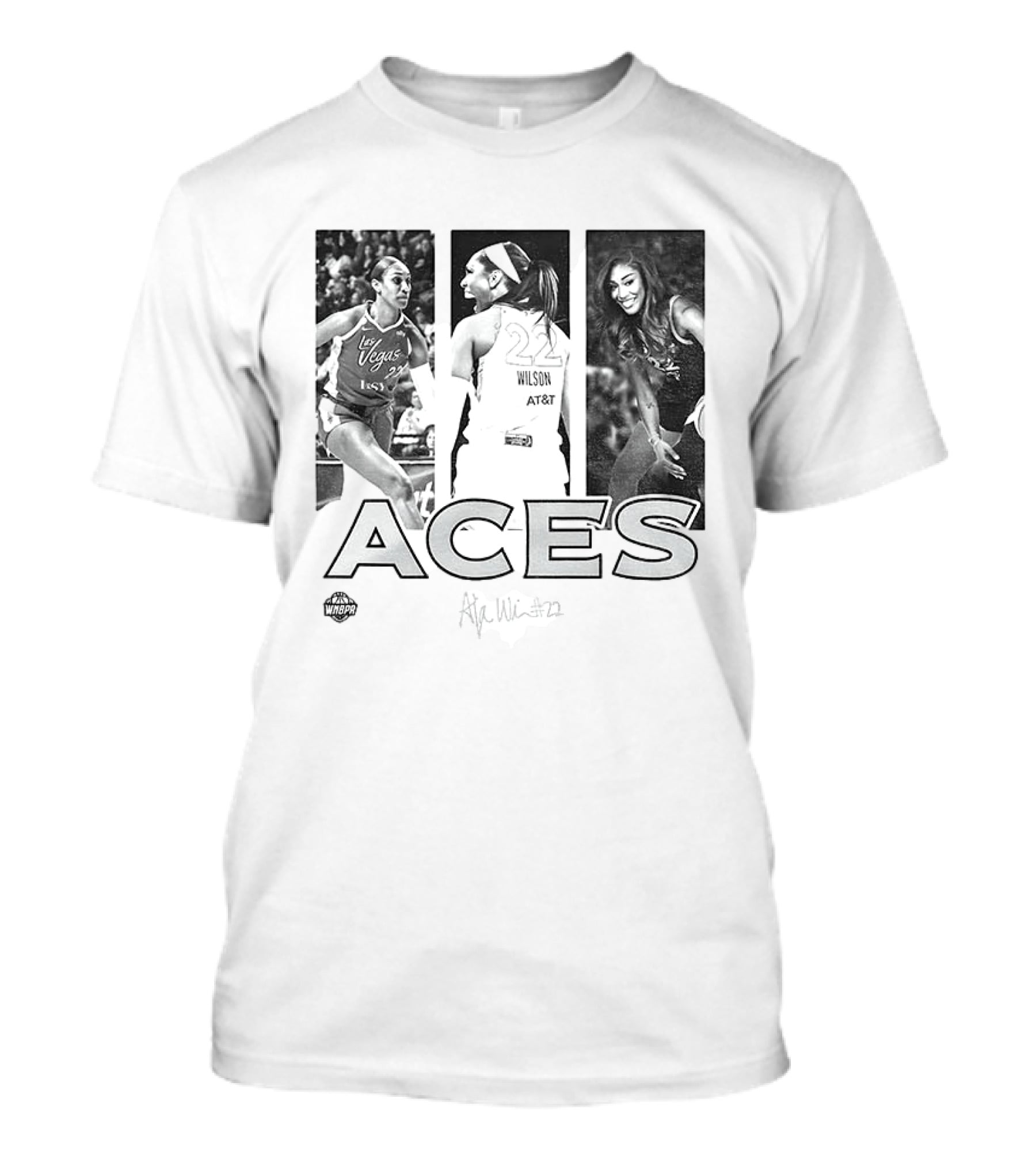 Las Vegas Aces A'ja Wilson 22 WNBA Team Player Hustle T-Shirt