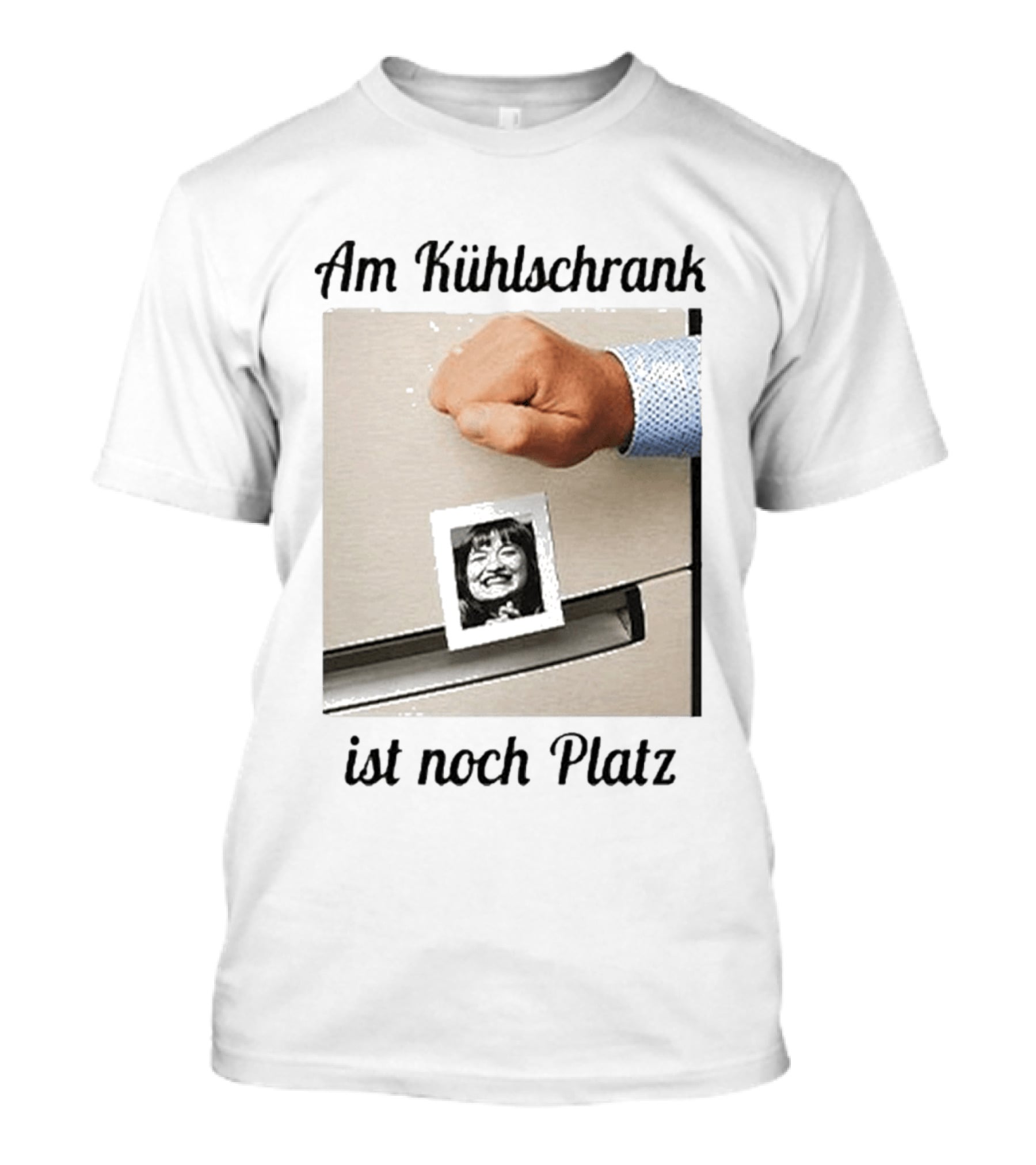 Am Kühlschrank Ist Noch Platz Foto Moustache Hand T-Shirt