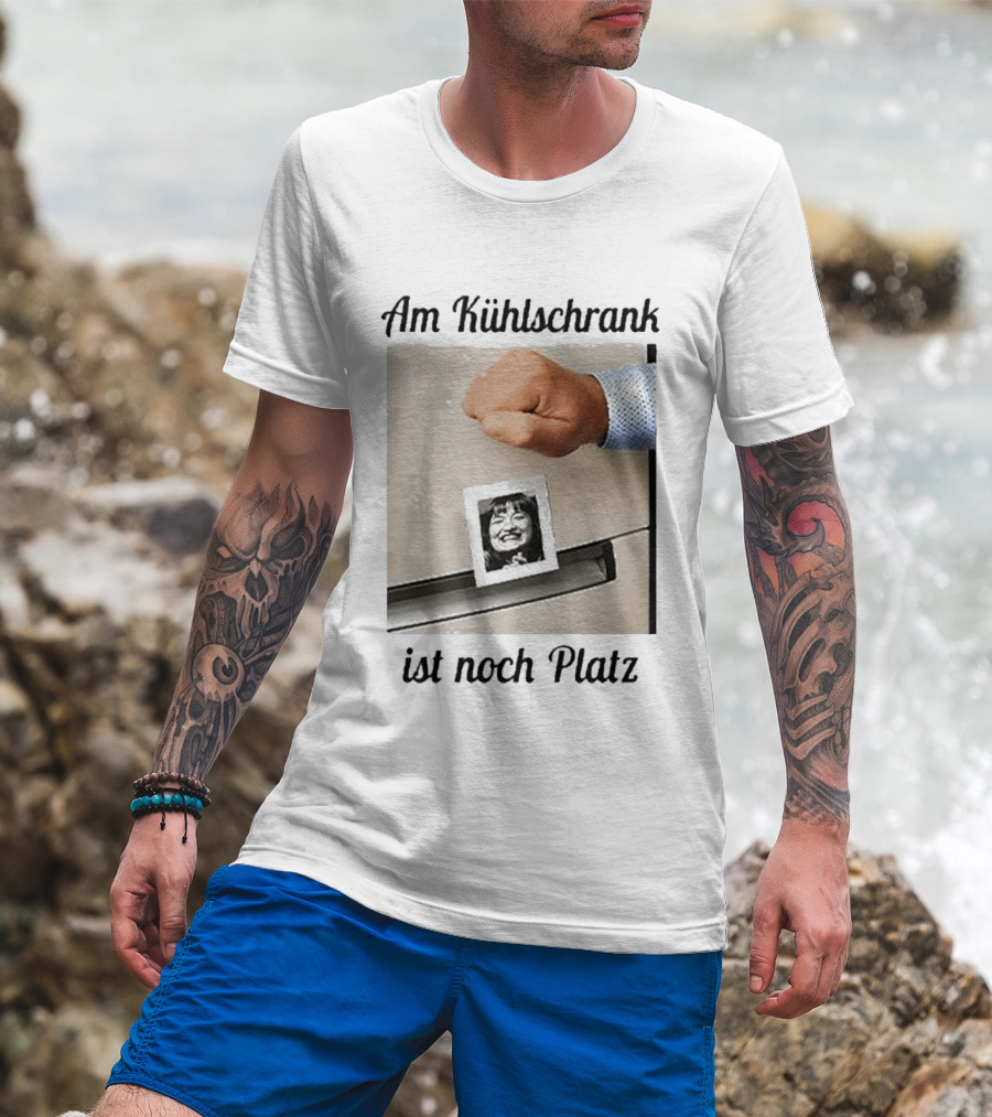 Am Kühlschrank Ist Noch Platz Foto Moustache Hand T-Shirt
