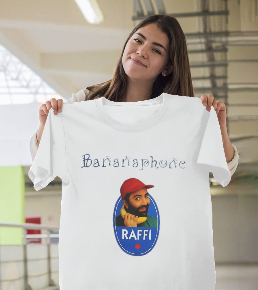 Bananaphone Raffi Bearded Man With Yellow Banana And Red Cap T-Shirt