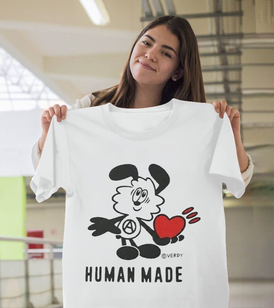 HUMAN MADE X VERDY BTS JHope Heart Character In Toronto T-Shirt