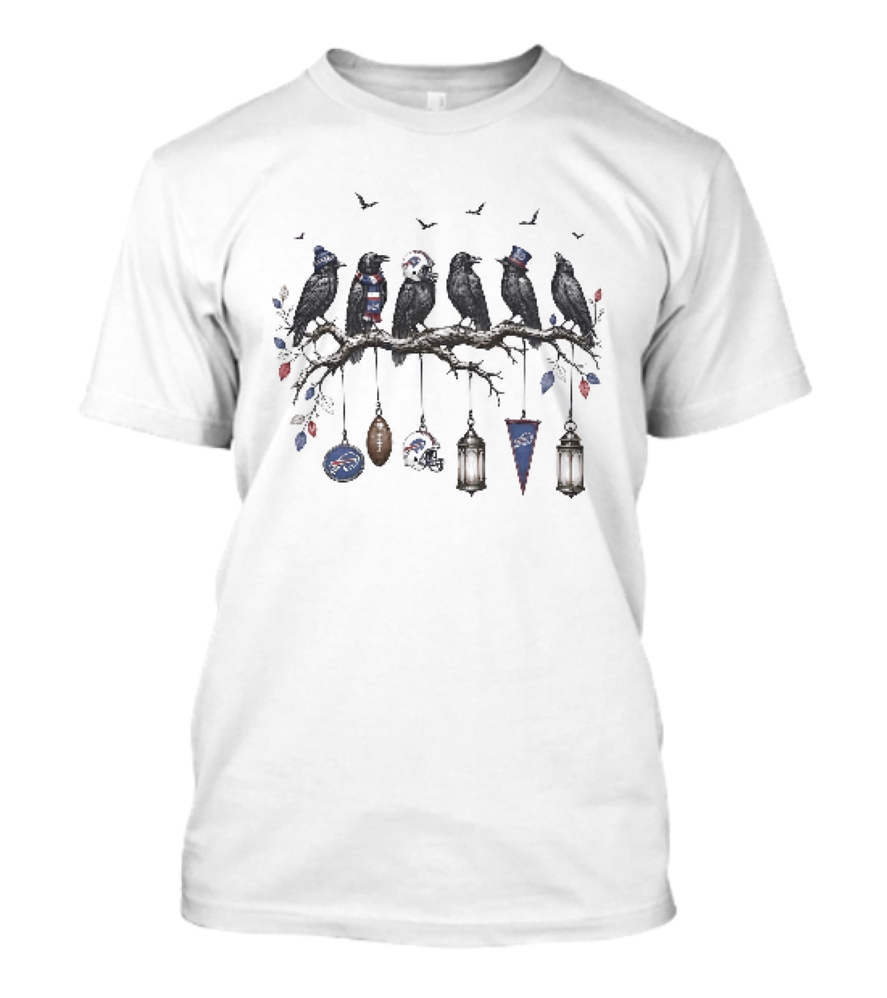 Buffalo Bills And Ravens Perched With Football T-Shirt