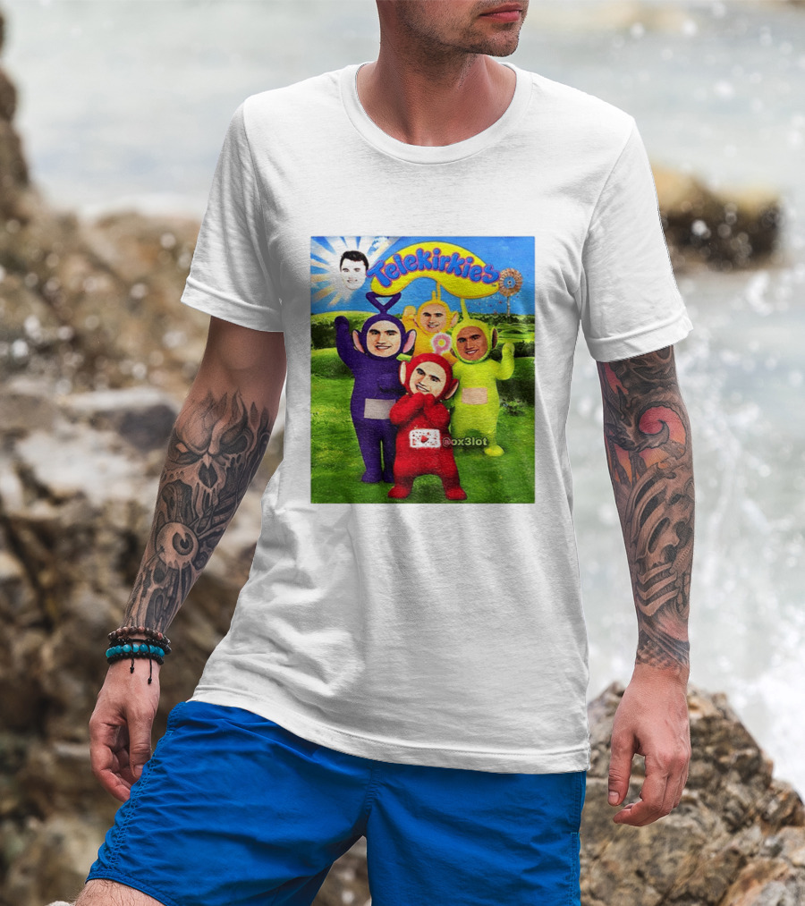 Charlie Kirk Telekirkies Meme Teletubbies Parody Face Swap T-Shirt
