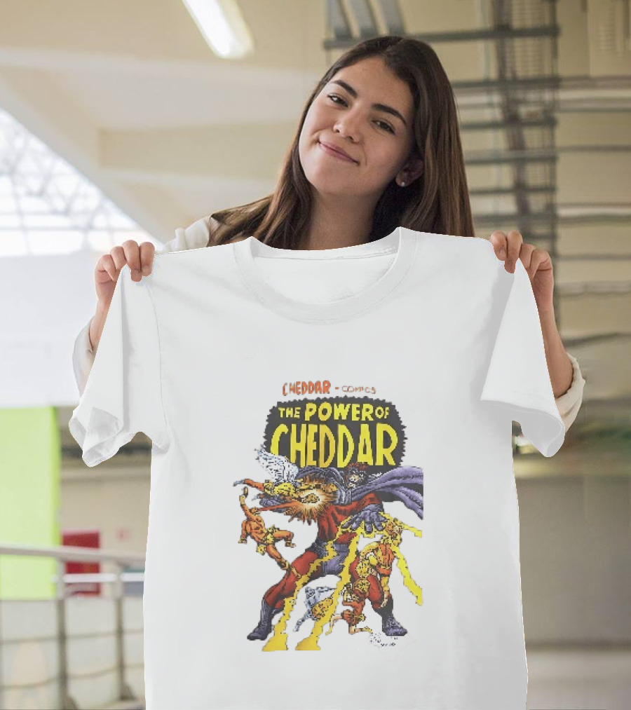 Cheddar Comics The Power Of Cheddar X Men Parody Superhero T-Shirt