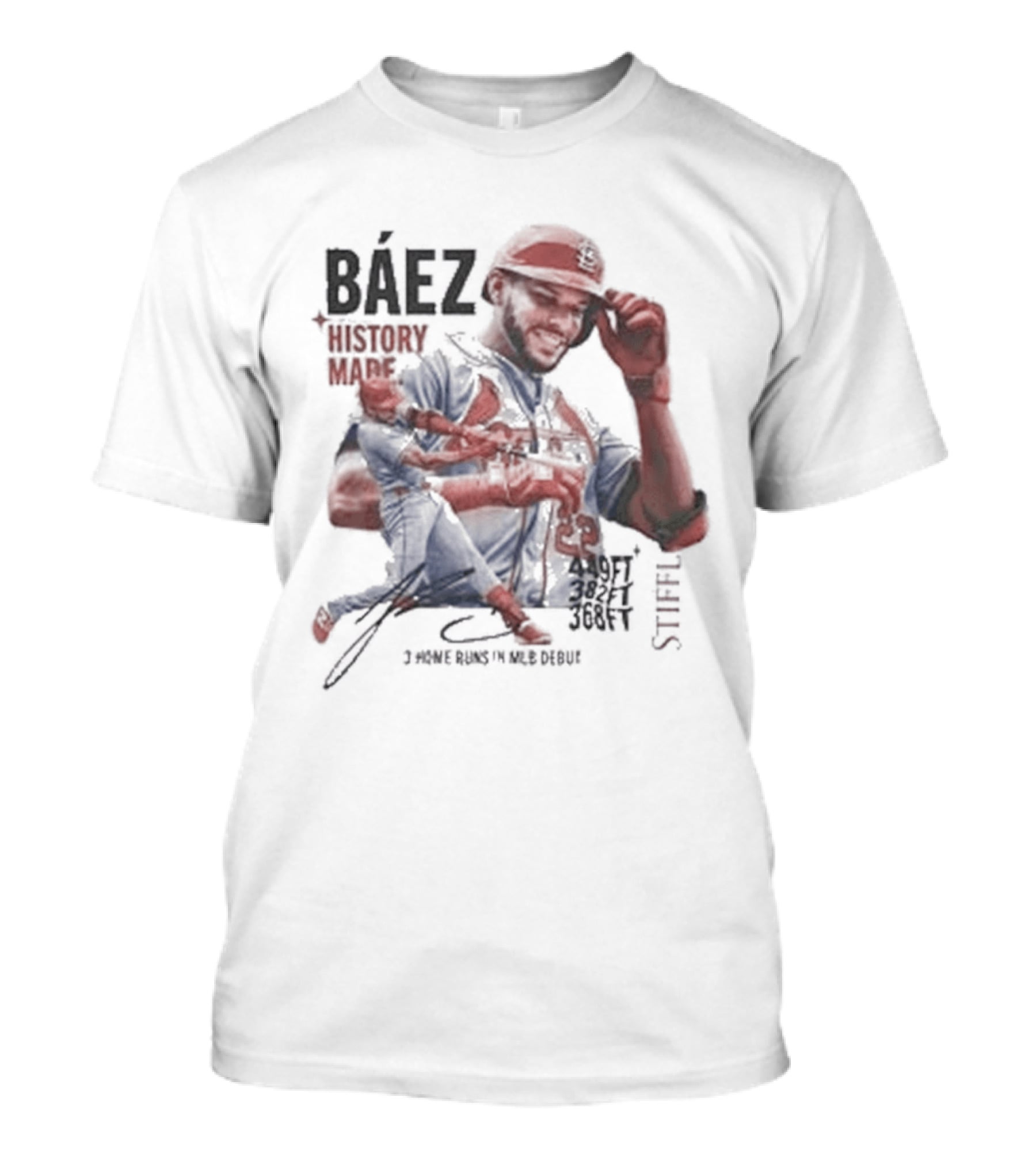 Báez History Made 449 Ft 382 Ft 368 Ft St Louis Slugger Scene T-Shirt