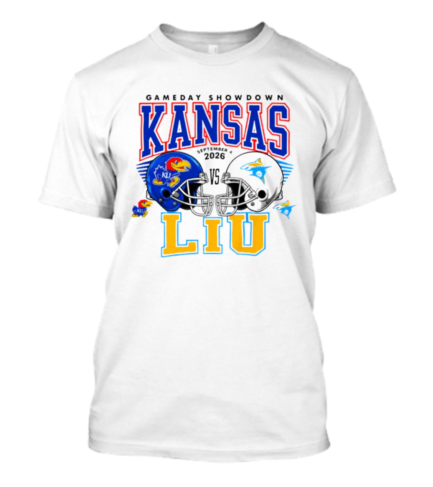 Kansas Vs LIU Gameday Showdown September 2026 T-Shirt
