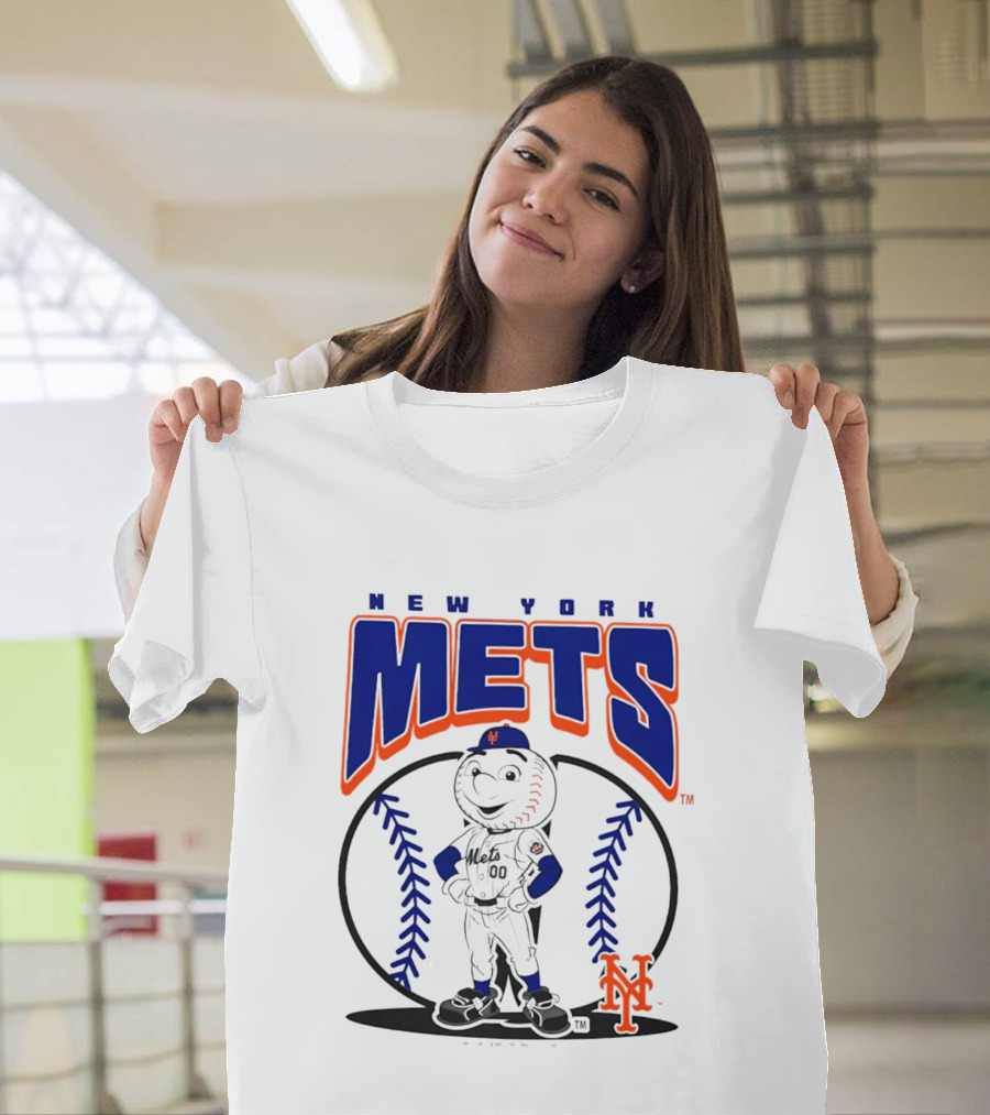 New York Mets Mr. Met Baseball 2026 Mania MLB Team Spirit T-Shirt