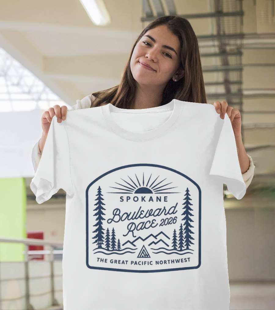 Spokane Boulevard Race 2026 Sun And Trees The Great Pacific Northwest T-Shirt