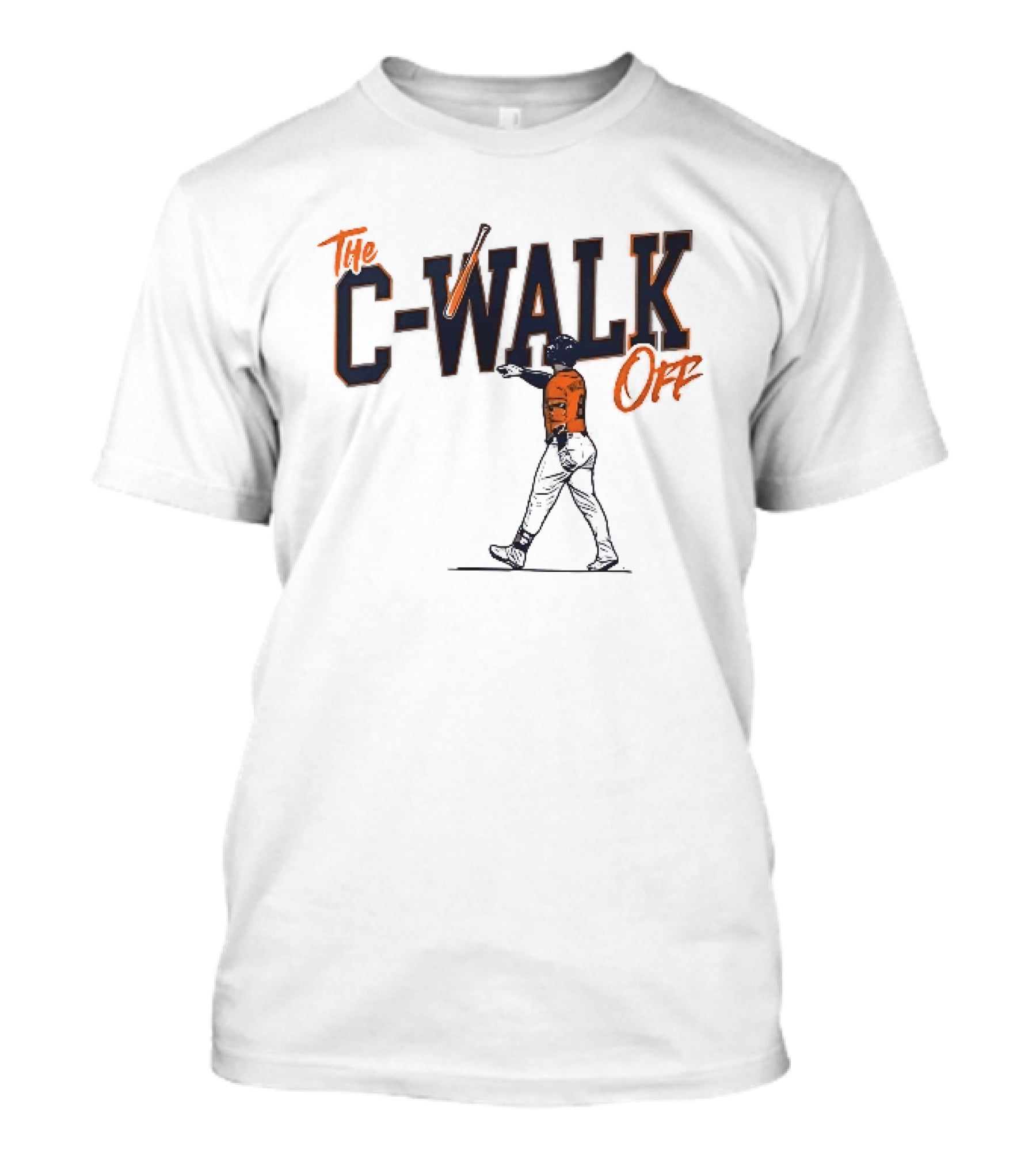 C Walk Off Baseball Player Batter Pointing Bat Toss Line T-Shirt