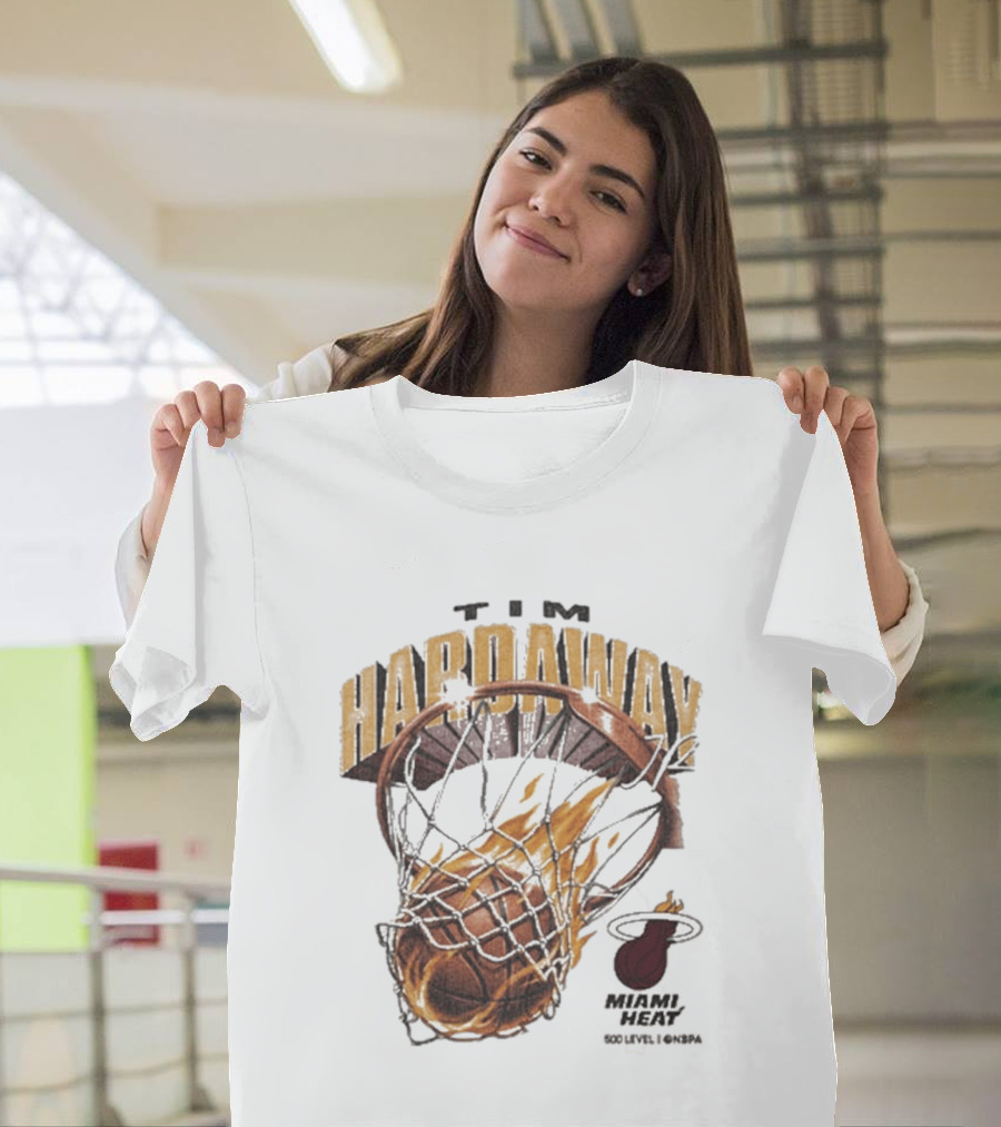 Tim Hardaway Miami Heat Basketball Flames Collier County T-Shirt