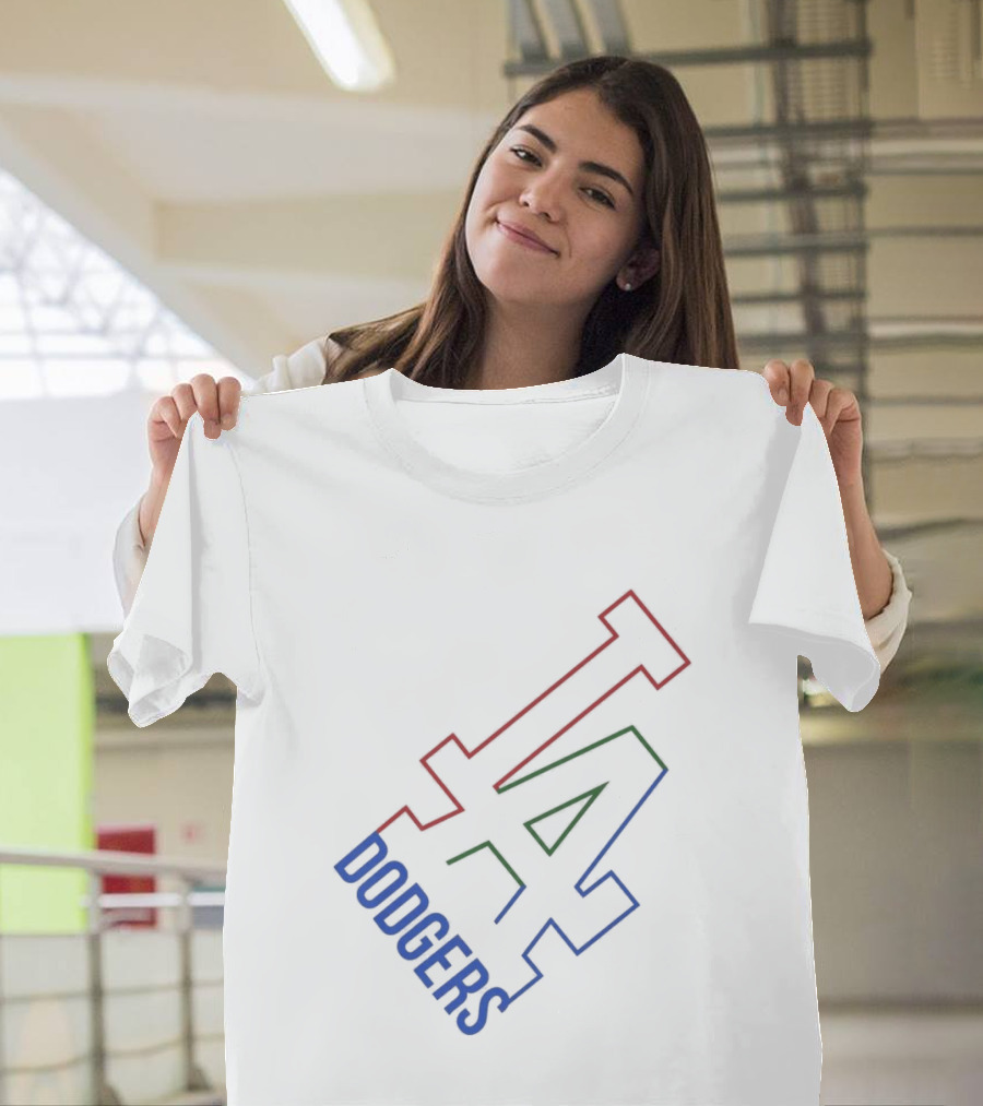 Los Angeles Dodgers White Collar LA T-Shirt