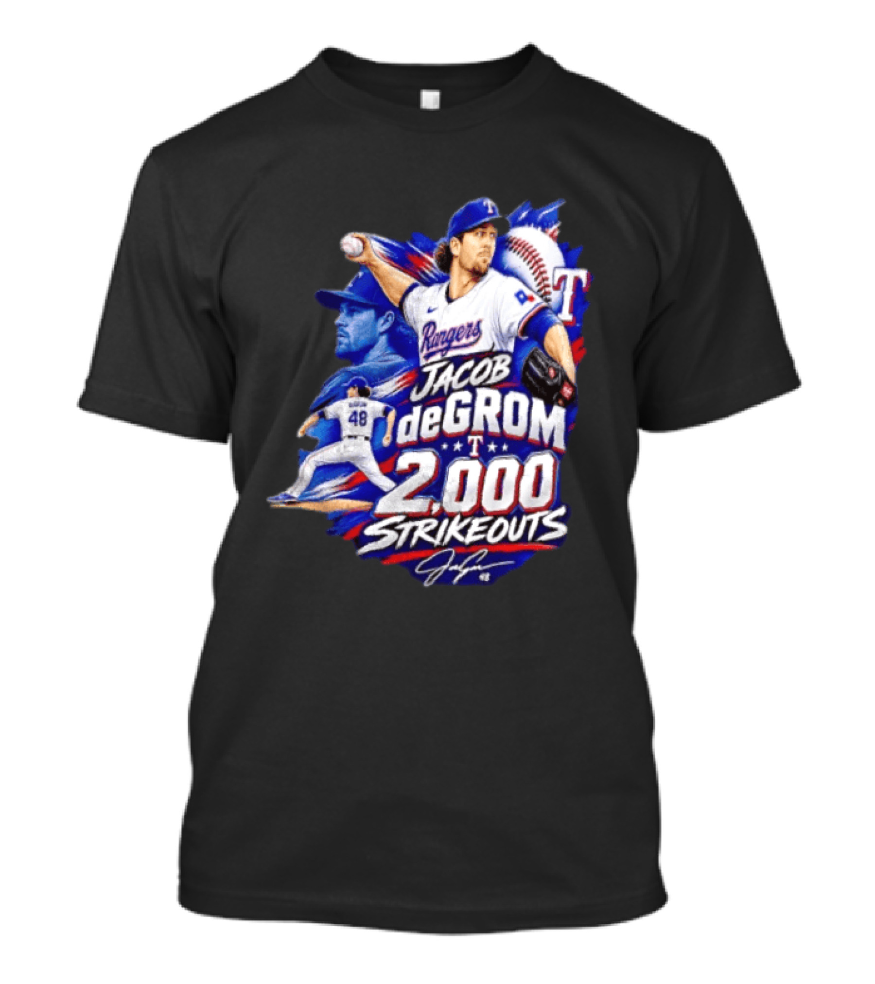 Jacob DeGrom 2 000 Career Strikeouts History Made T-Shirt