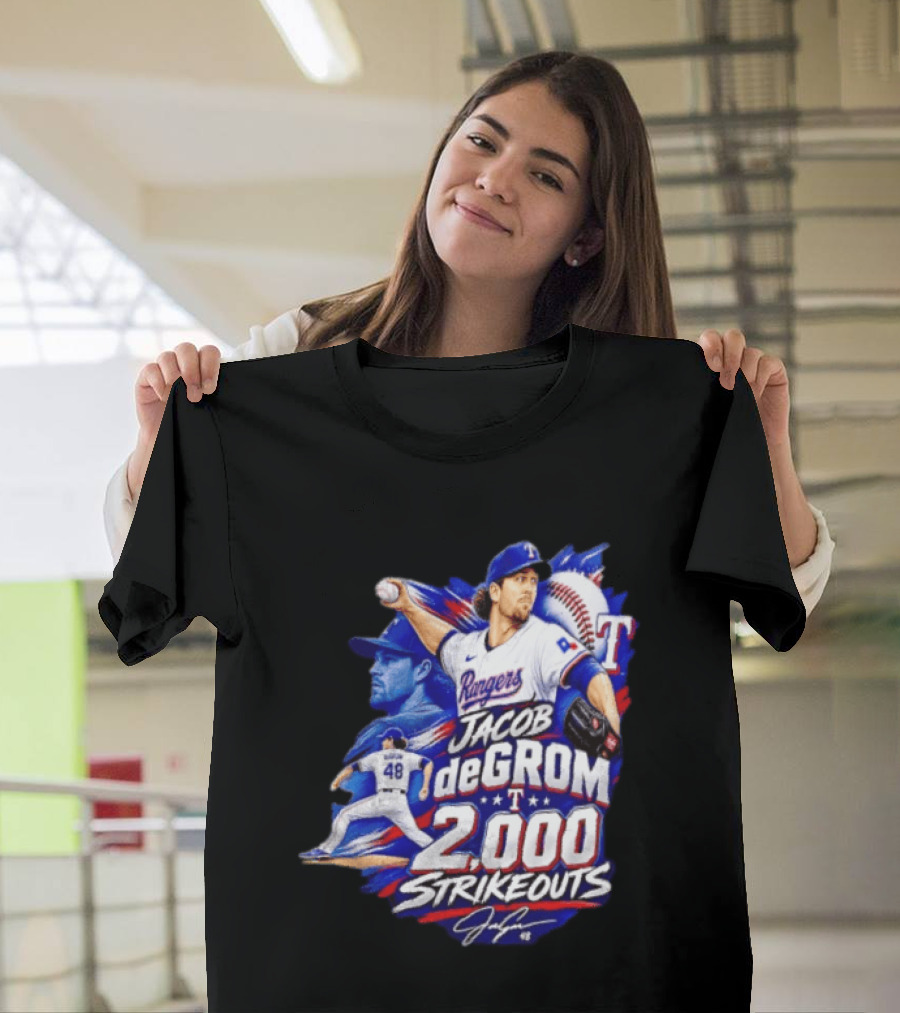 Jacob DeGrom 2 000 Career Strikeouts History Made T-Shirt