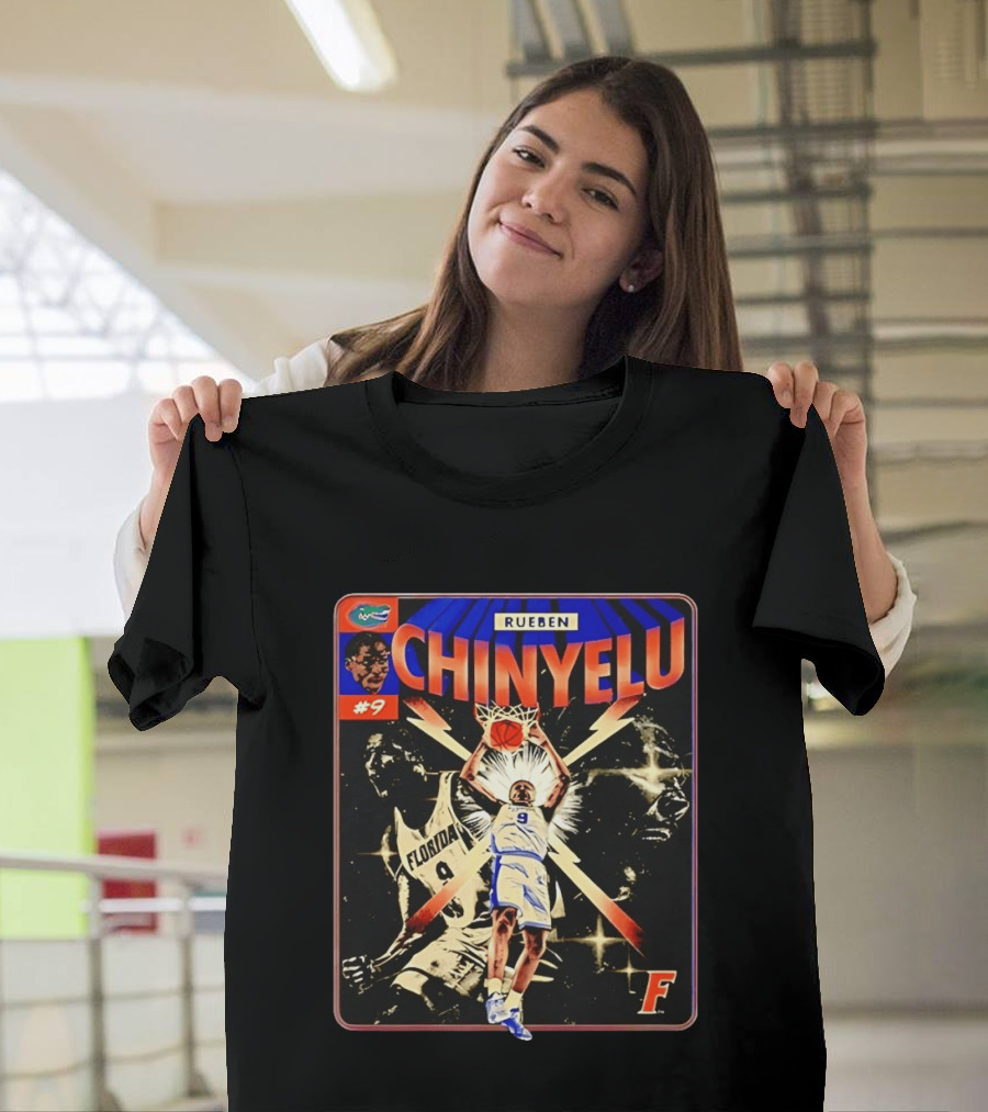 Rueben Chinyelu Florida Gators Basketball #9 NCAA Slam Dunk Star T-Shirt