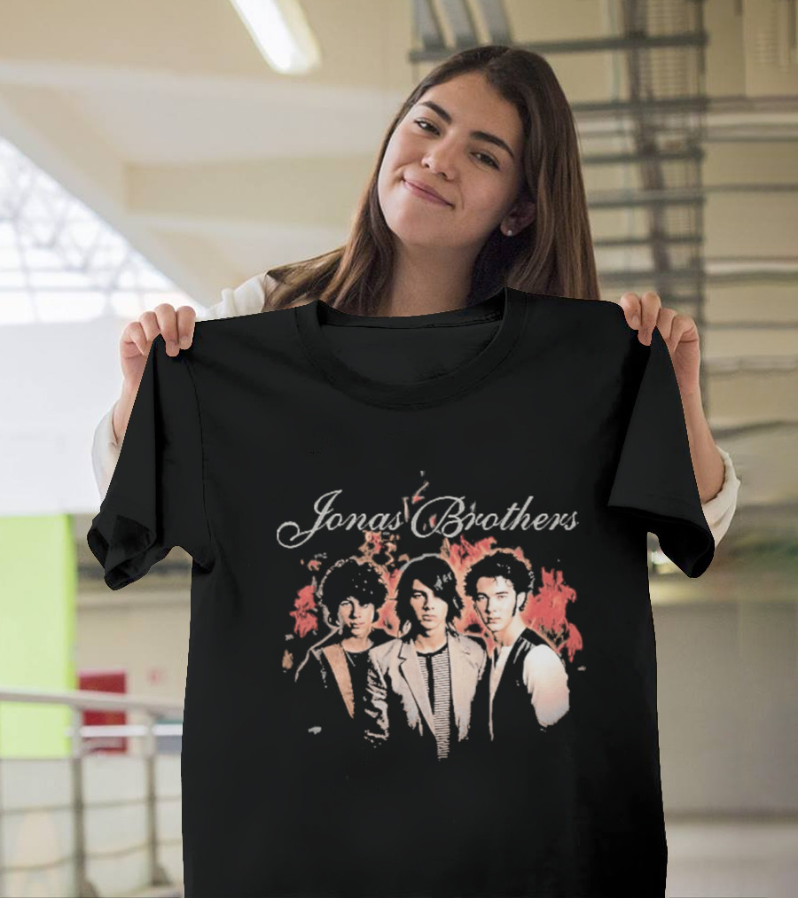 Jonas Brothers Burning Up All Over Again Tour 2026 Throwback Photo T-Shirt