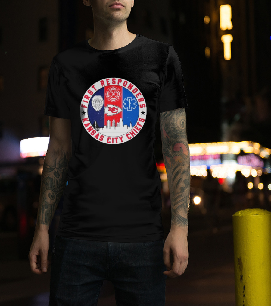 Kansas City Chiefs First Responders 9.11 Never Forget T-Shirt