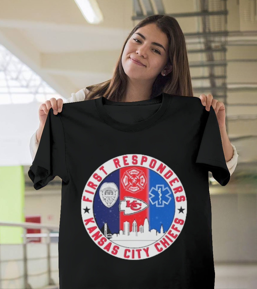 Kansas City Chiefs First Responders 9.11 Never Forget T-Shirt