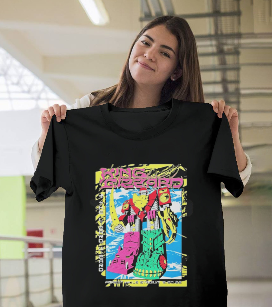 King Gizzard And The Lizard Wizard Queens New York 2026 Forest Hills Stadium August 20 Robot T-Shirt