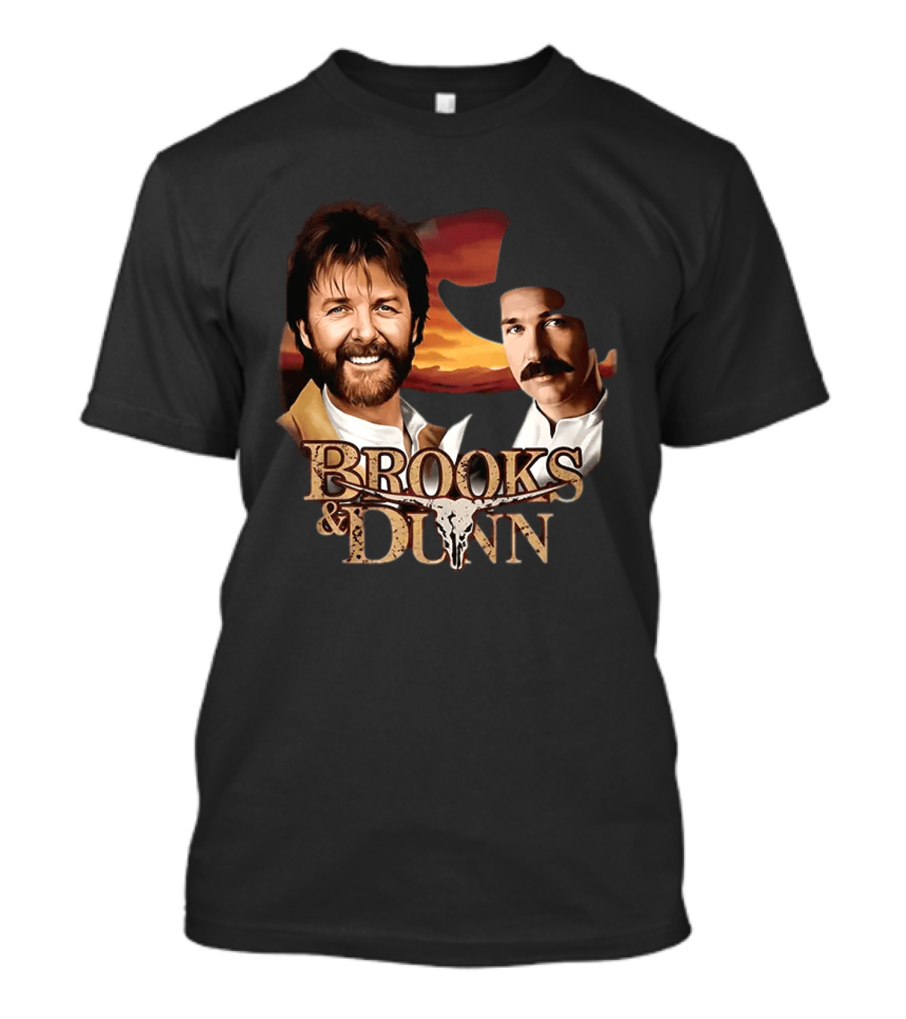 Brooks And Dunn Von Miller Dallas Cowboys Sunset T-Shirt