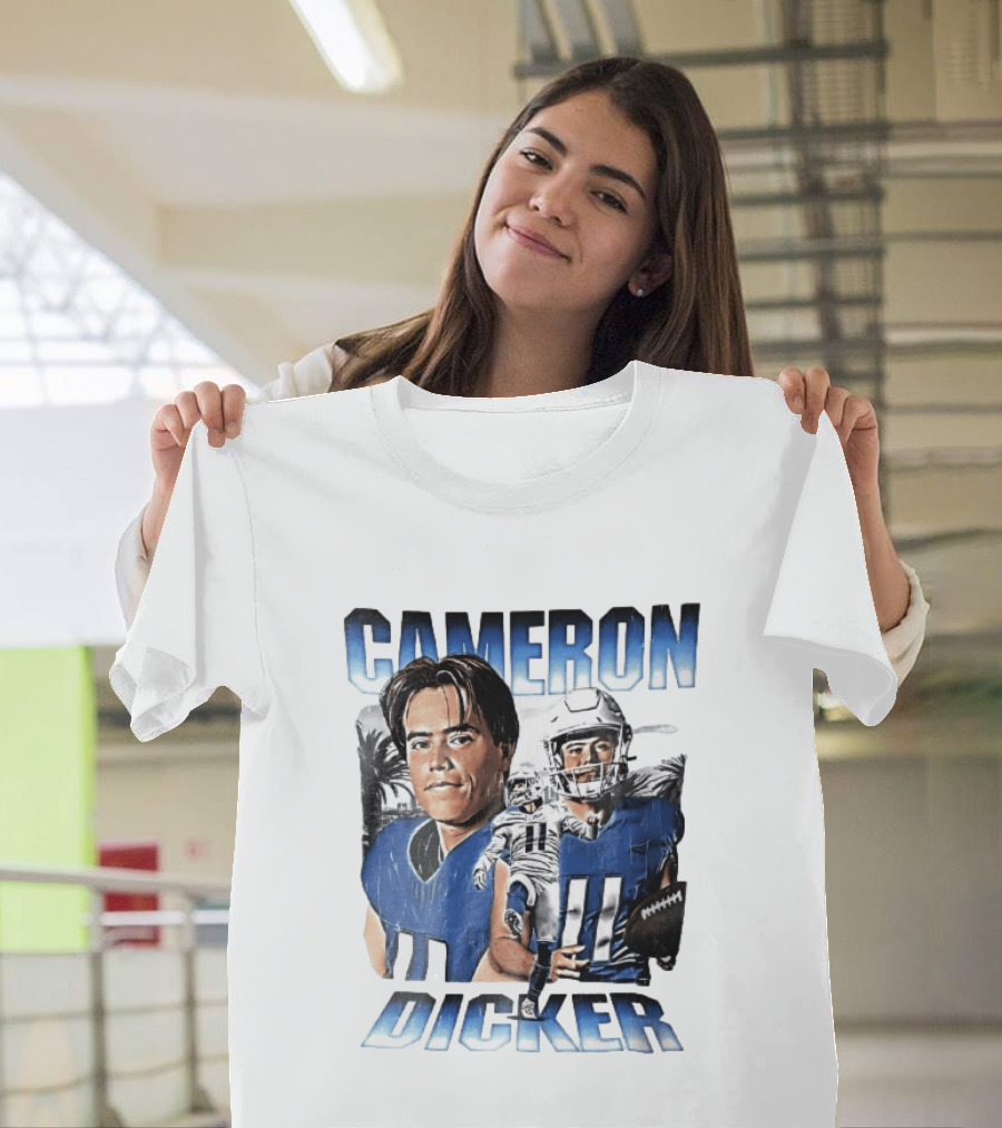Cameron Dicker Football Palm Trees Player Portraits Kicking Bootleg T-Shirt