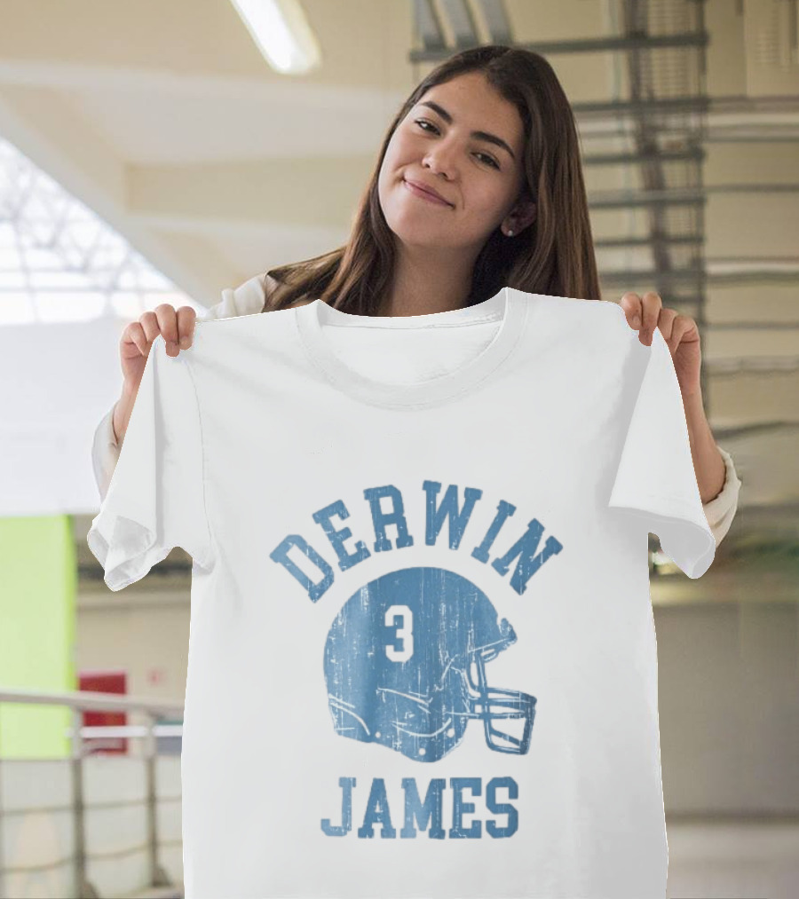 Derwin James Number 3 Distressed American Football Helmet T-Shirt
