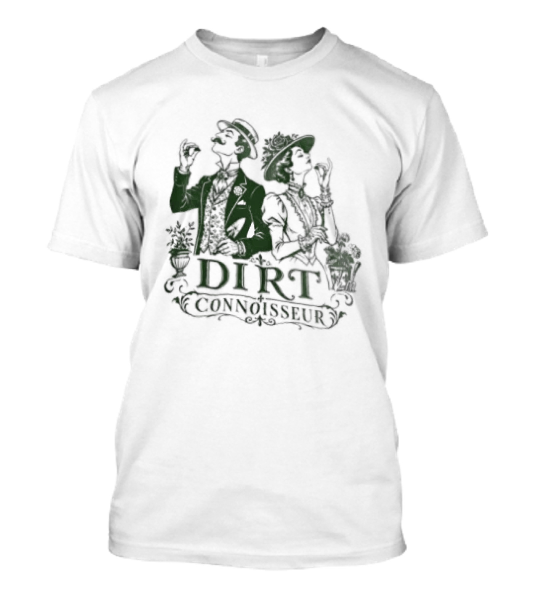 Victorian Couple Dirt Connoisseur Gardening T-Shirt