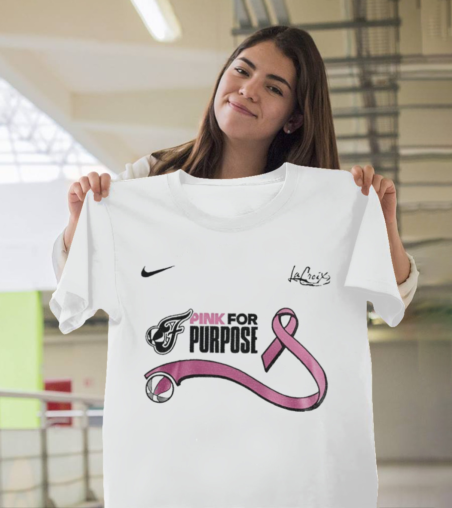 Nike LaCroix Indiana Fever Pink Ribbon Pink For Purpose T-Shirt