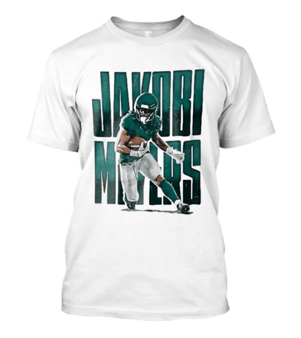 Jakobi Meyers Football Player Carrying Ball Distressed T-Shirt