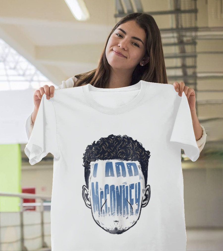 Ladd McConkey Curly Hair Face T-Shirt