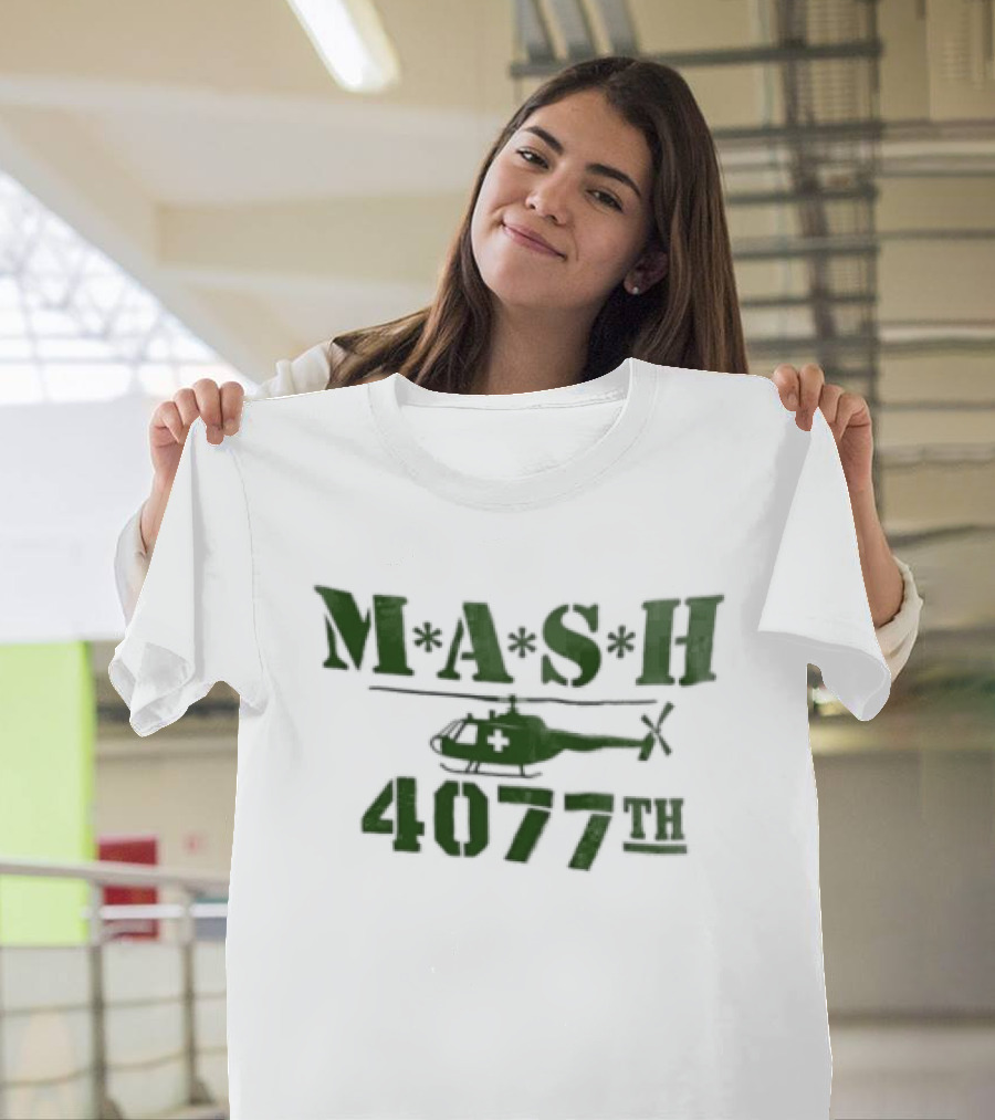 MASH 4077th Helicopter Classic TV Series Military T-Shirt