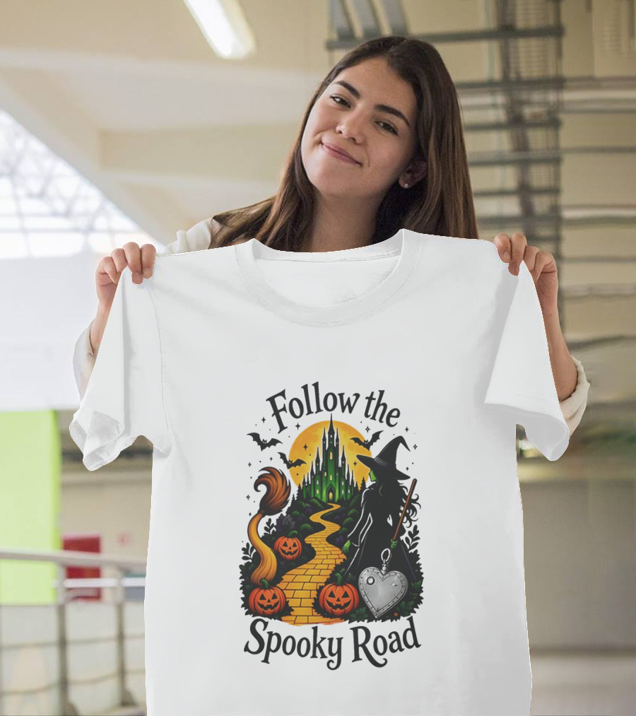 Follow The Spooky Road Wizard Of Oz Halloween Witch 2026 T-Shirt