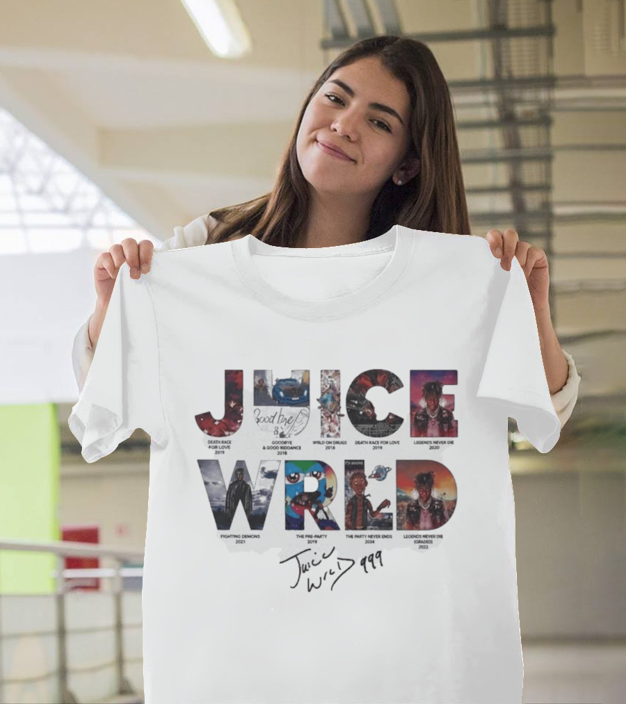 Juice WRLD 999 Death Race For Love Goodbye And Good Riddance Legends Never Die Fighting Demons The Party Never Ends Wild On Drugs T-Shirt