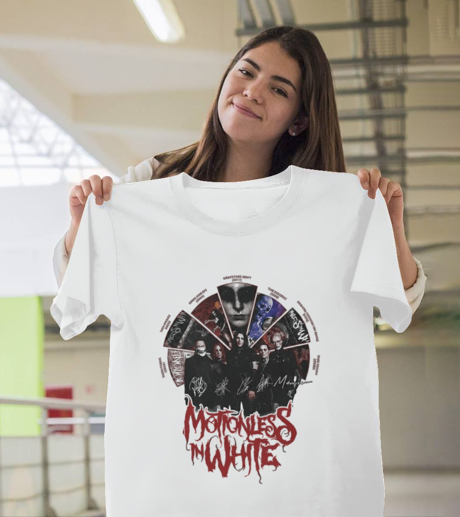 Motionless In White Band Album Art Collage Wheel T-Shirt